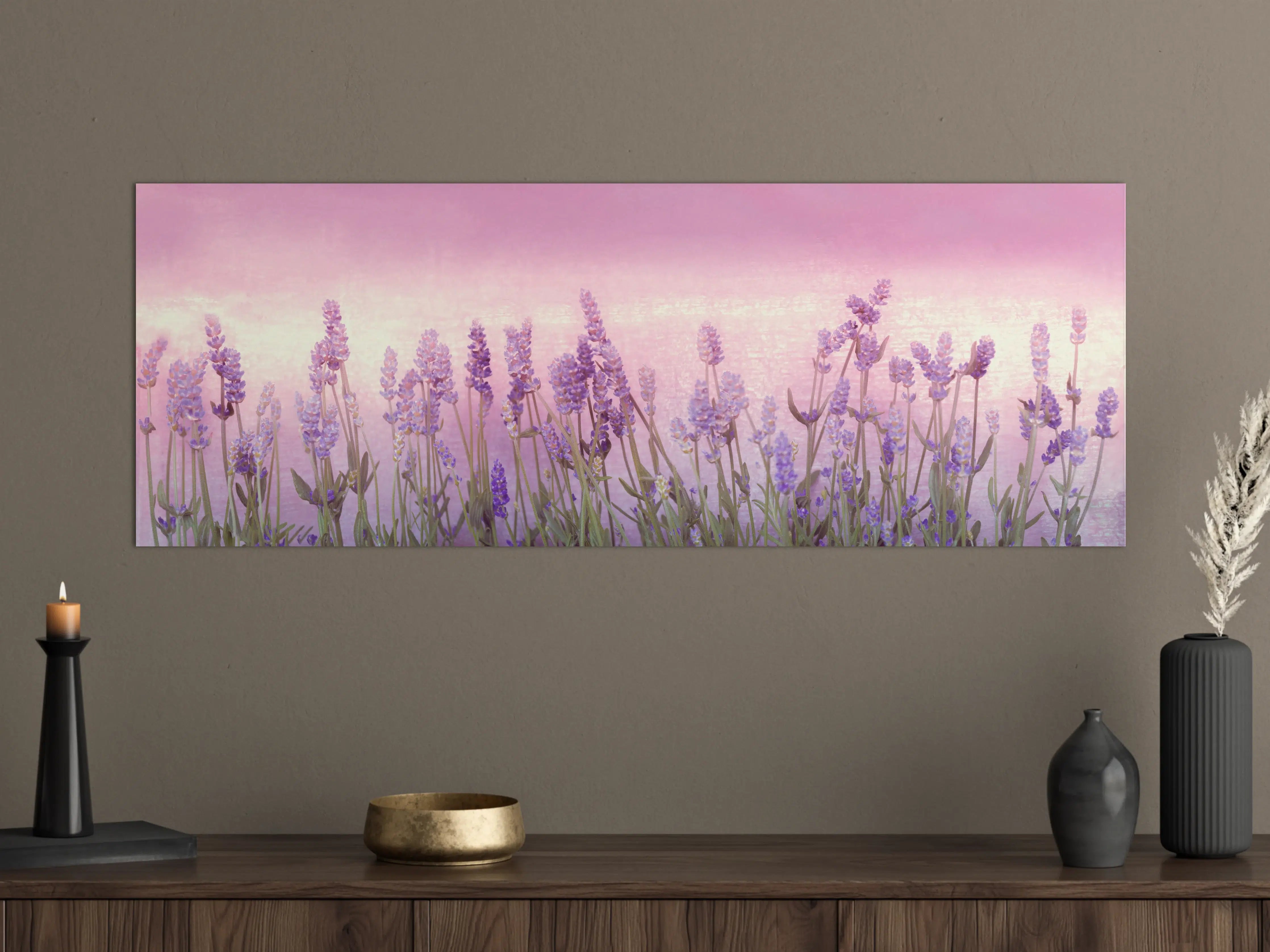 Große Wandbilder - Lavendelwiese Rosa-Lila