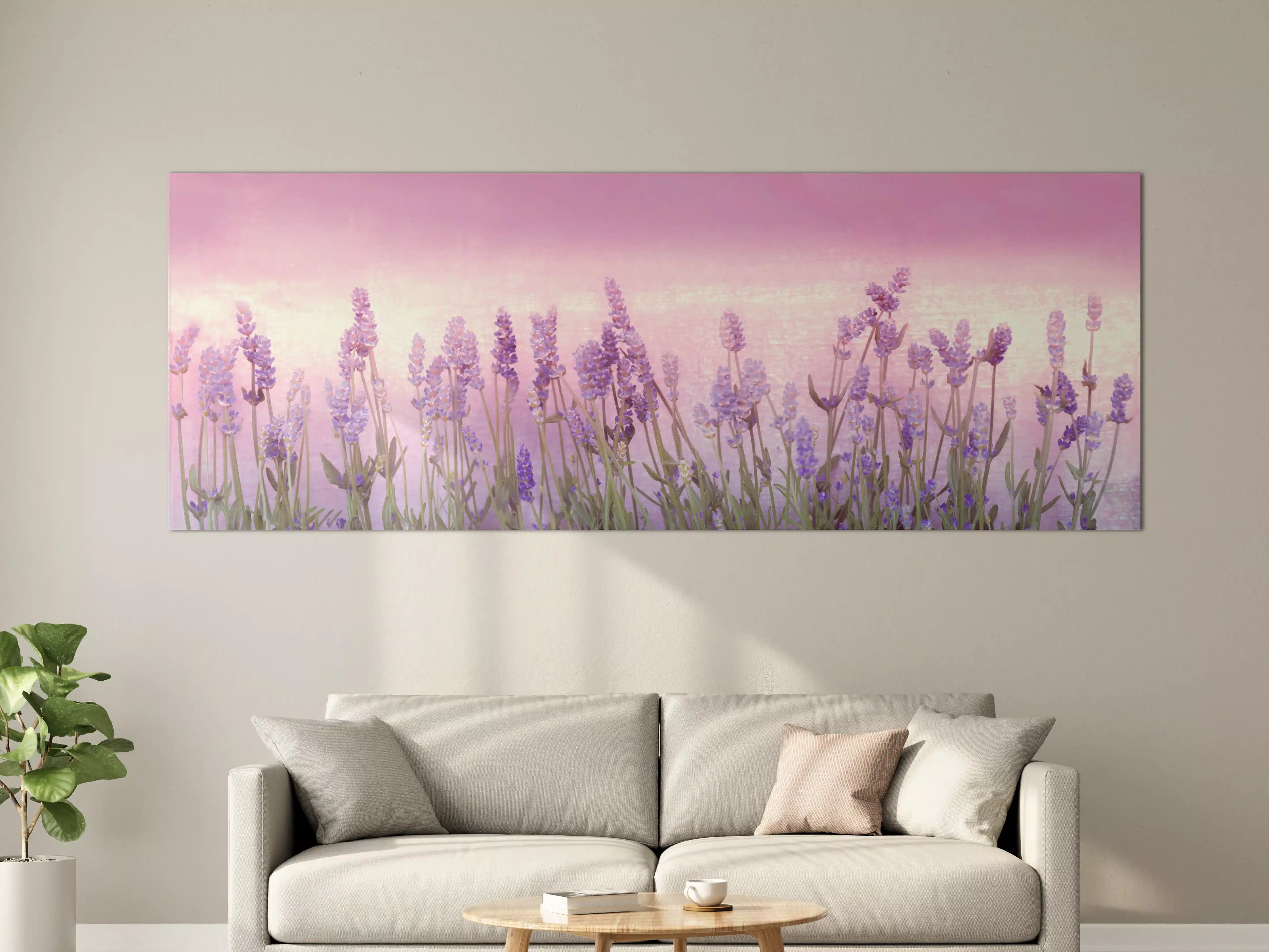 Große Wandbilder - Lavendelwiese Rosa-Lila