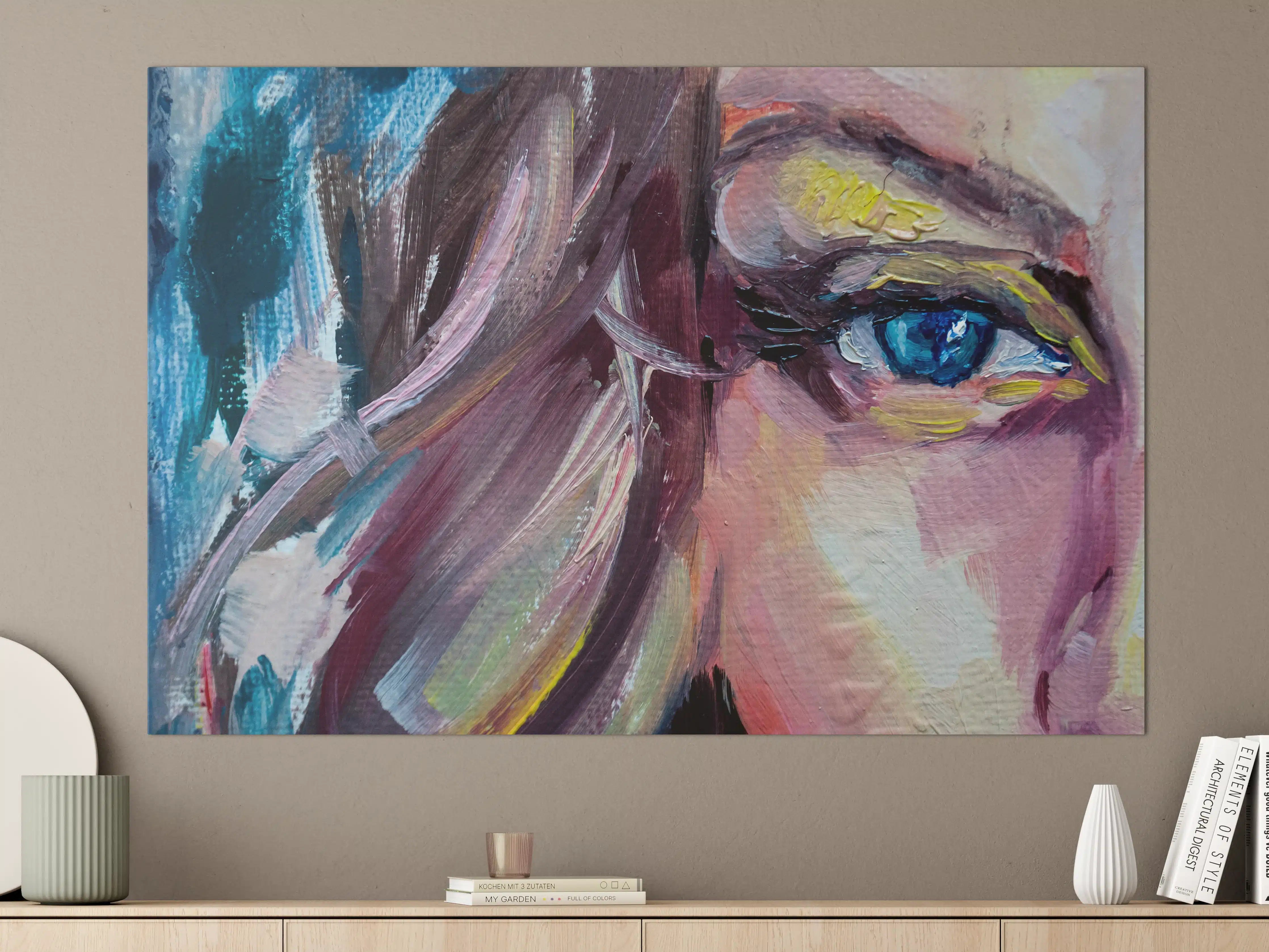 Große Wandbilder - Lebendige Augen im künstlerischen Portrait
