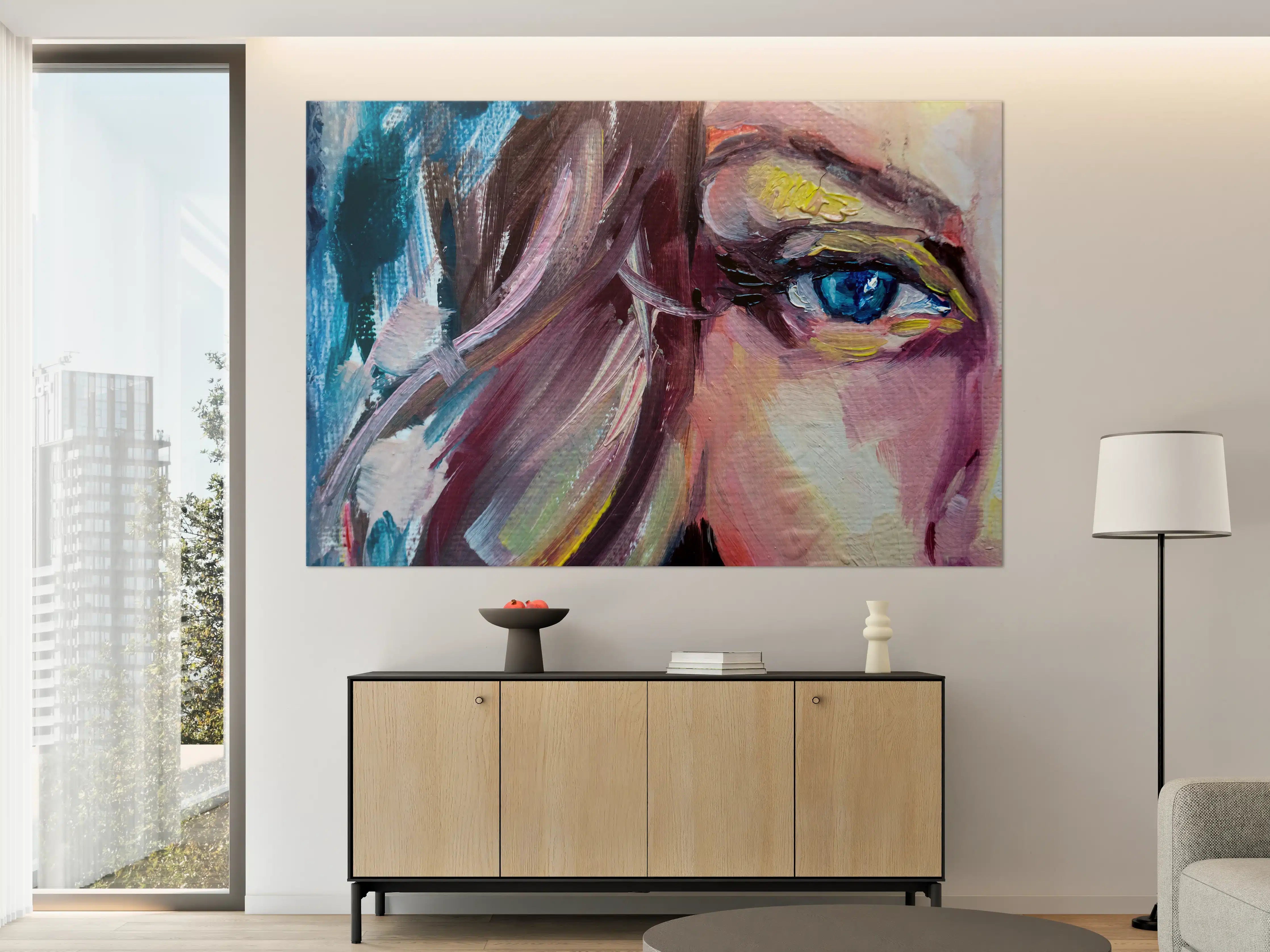 Große Wandbilder - Lebendige Augen im künstlerischen Portrait