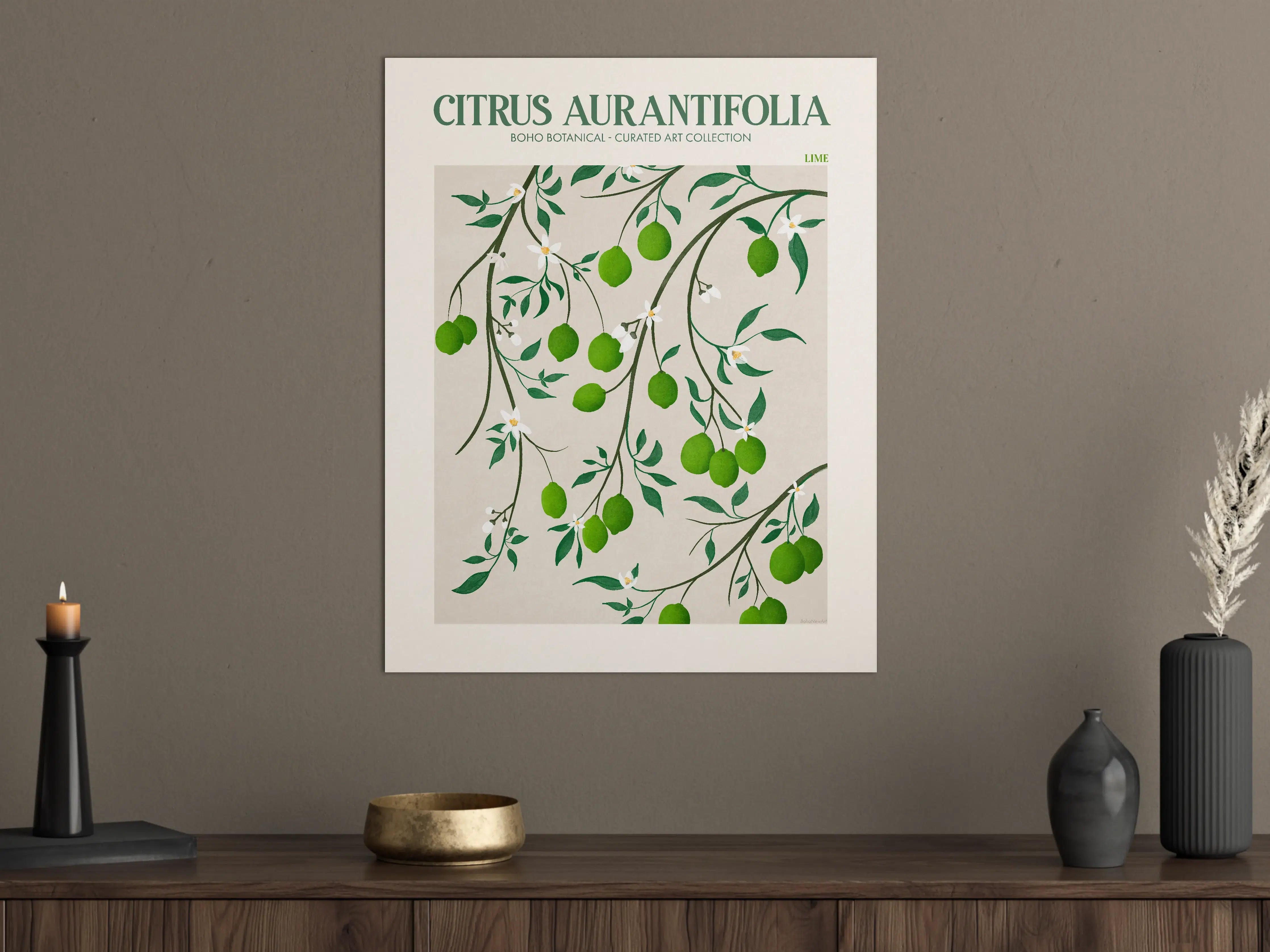 Große Wandbilder - Lebendige Citrus-Aurantifolia-Zwiebel