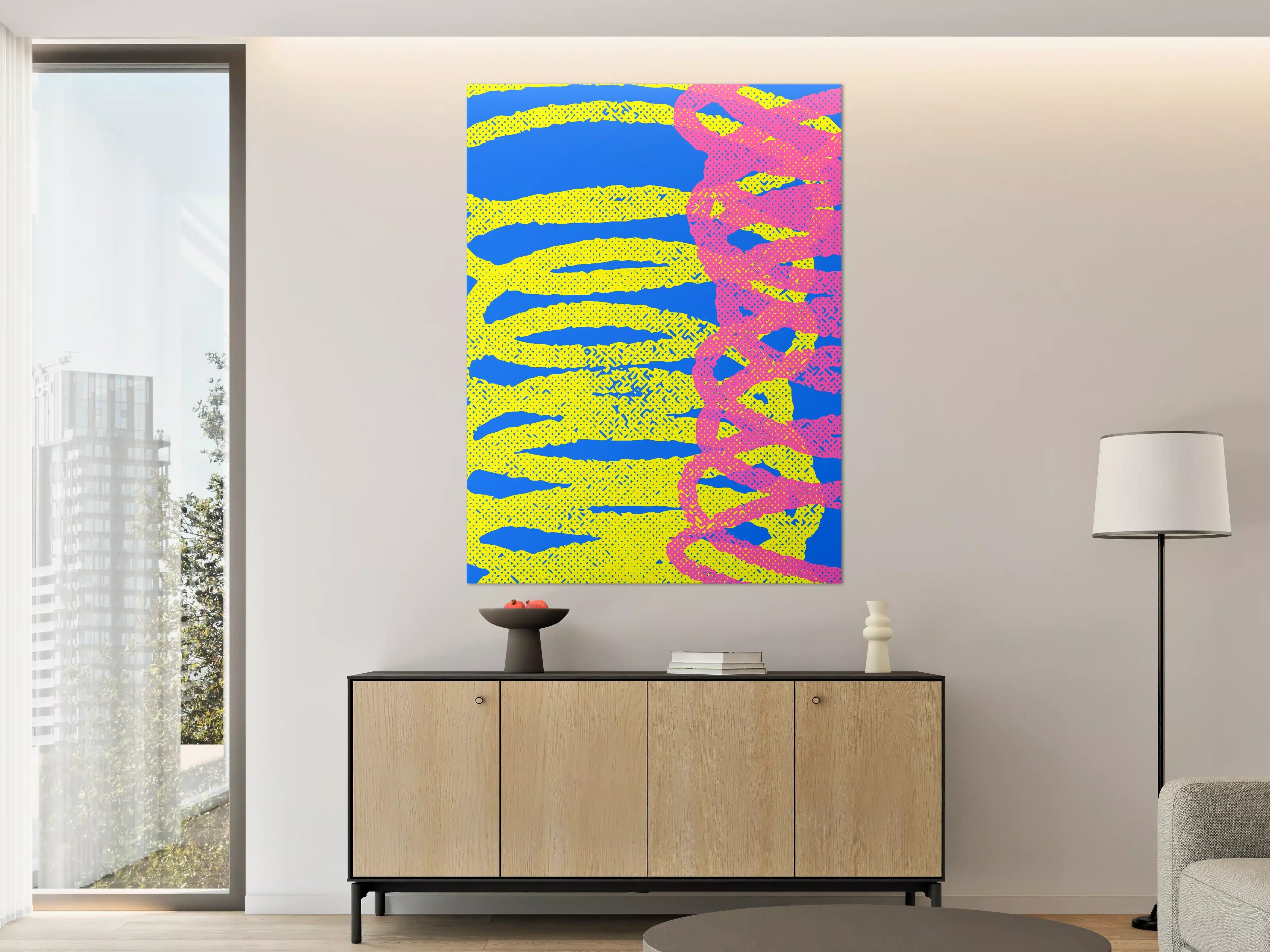 Große Wandbilder - Lebendige Farbkombination in abstraktem Design