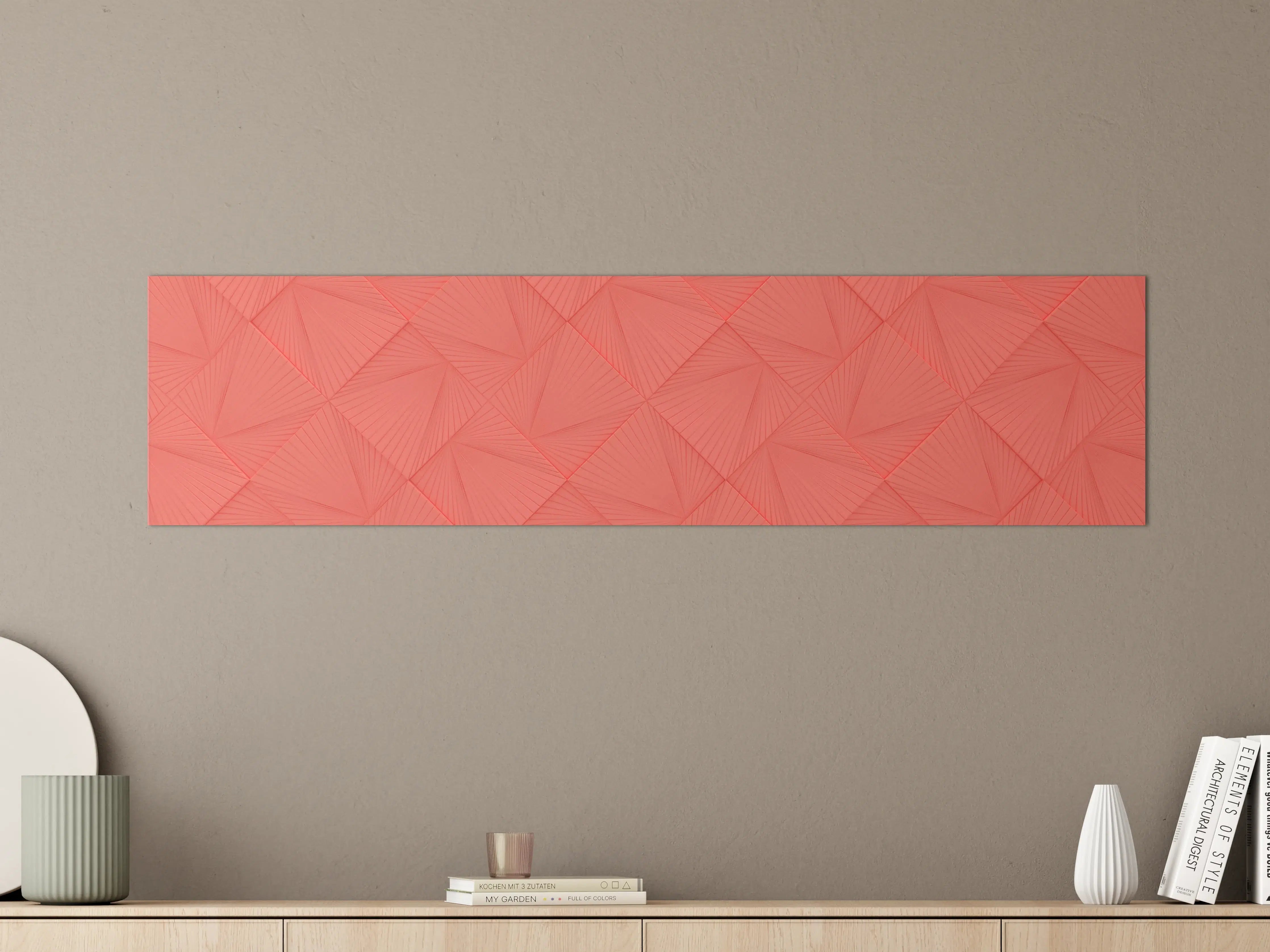 Große Wandbilder - Lebendige Korallen-Geometrie