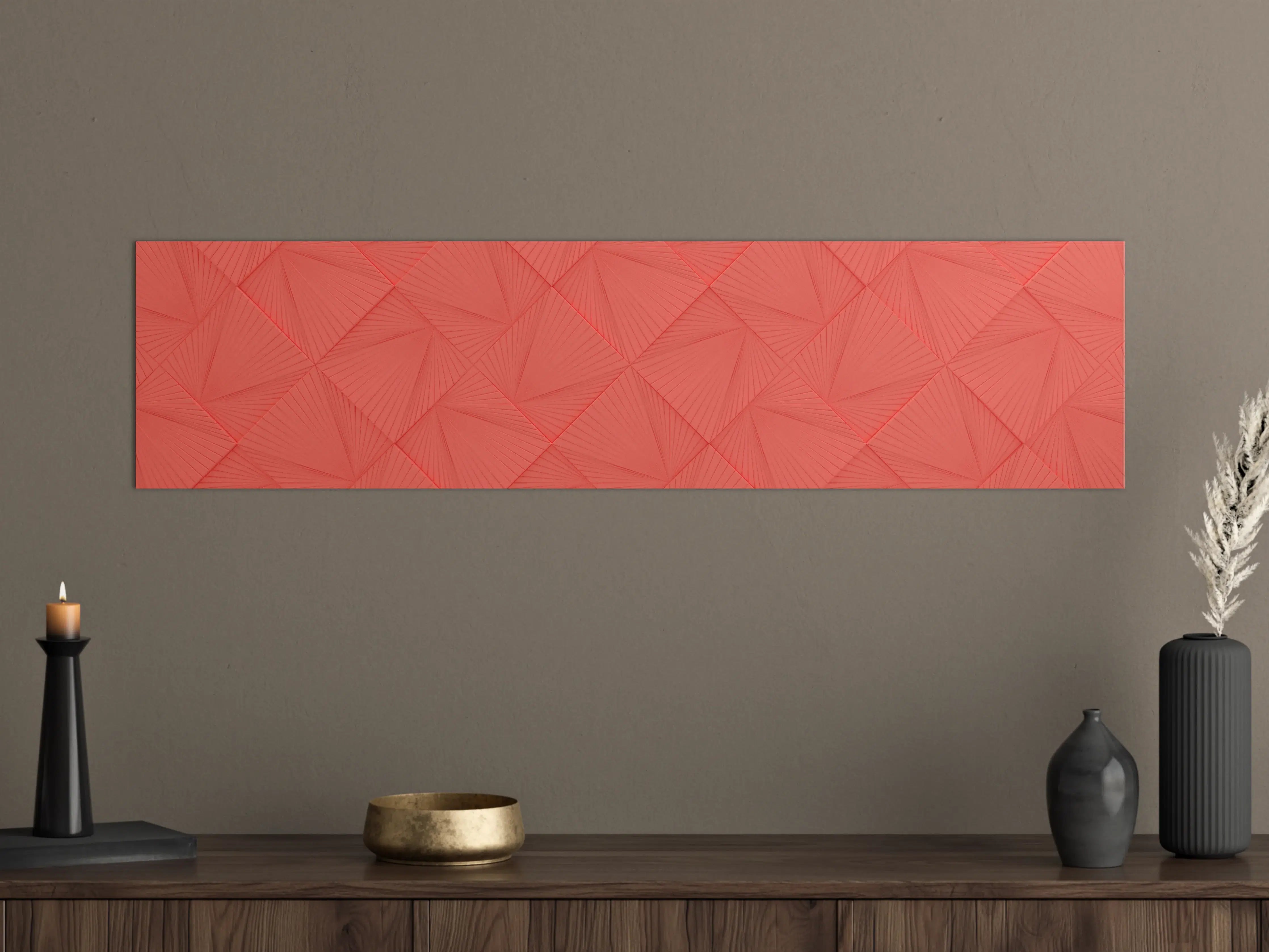 Große Wandbilder - Lebendige Korallen-Geometrie
