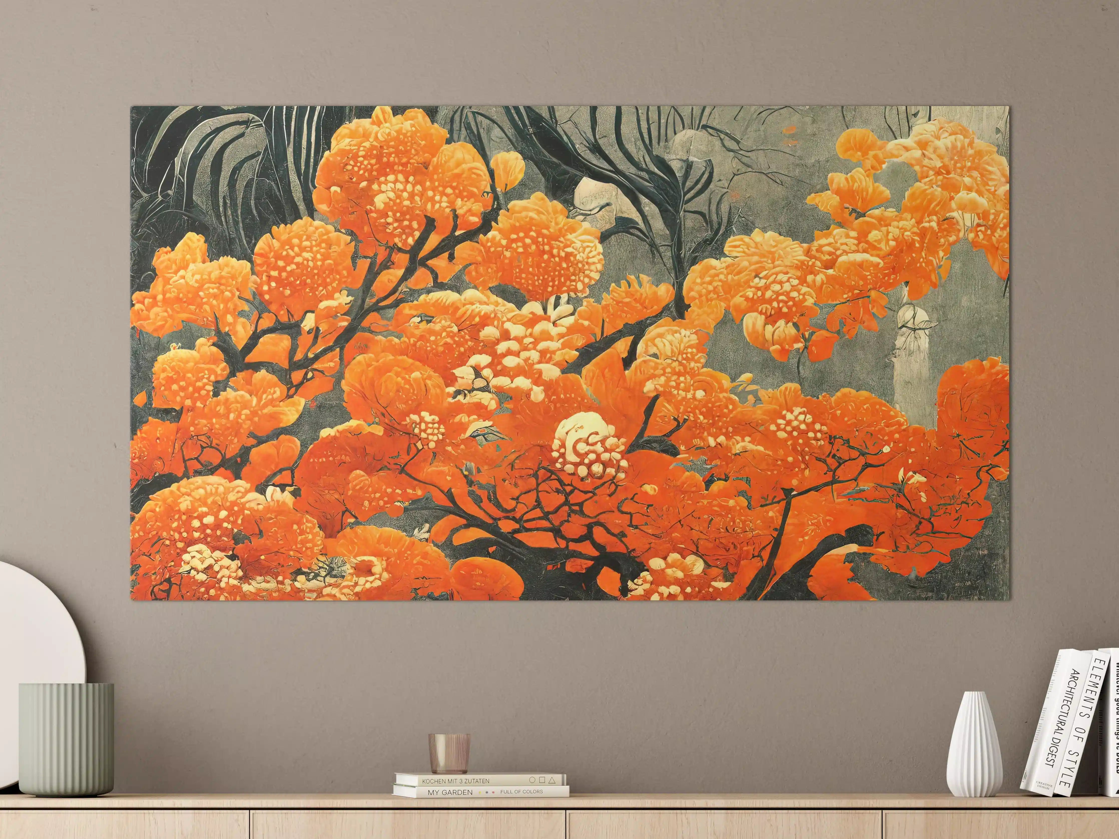 Große Wandbilder - Lebendige Orangemohnendrucke