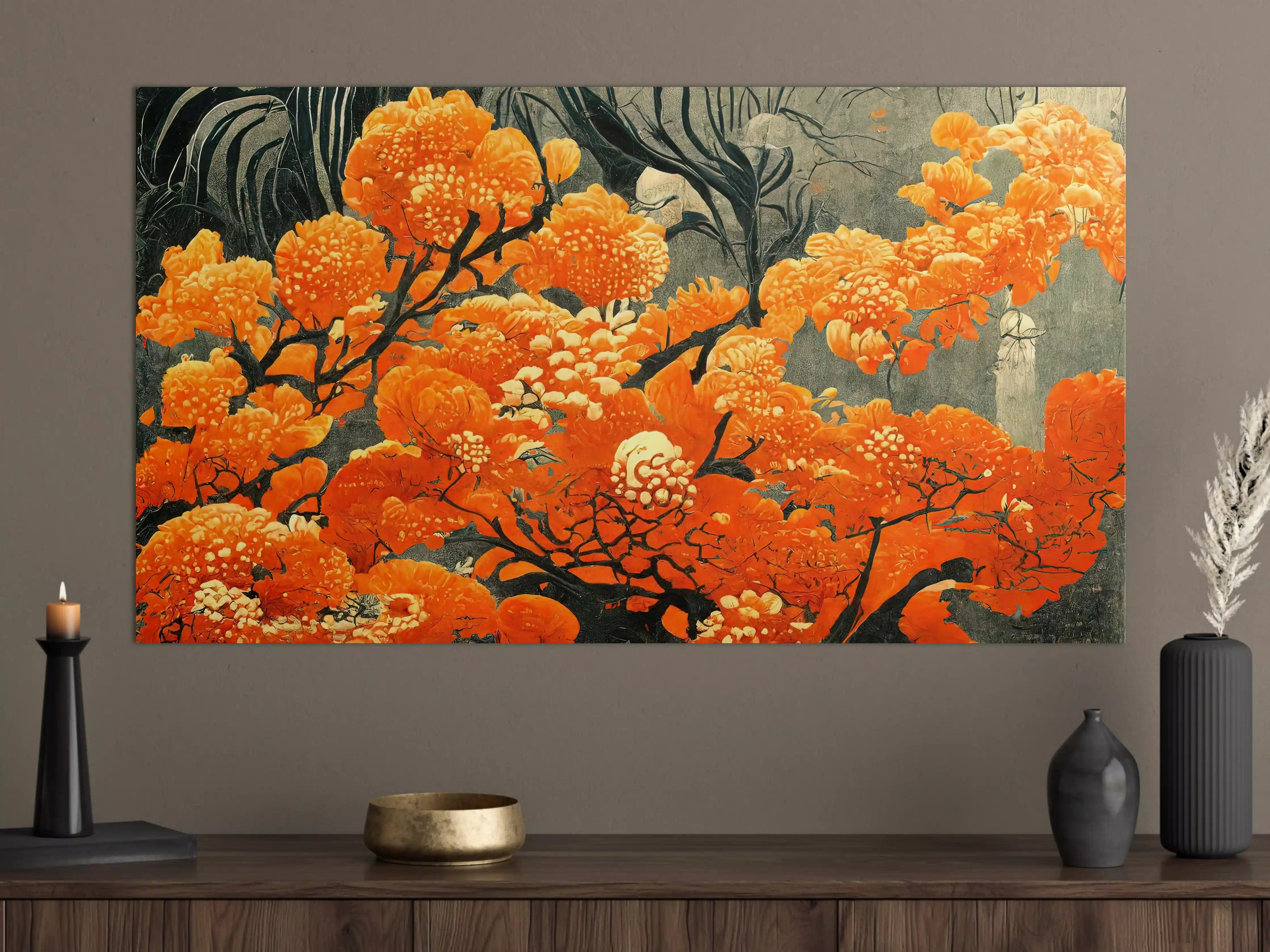Große Wandbilder - Lebendige Orangemohnendrucke