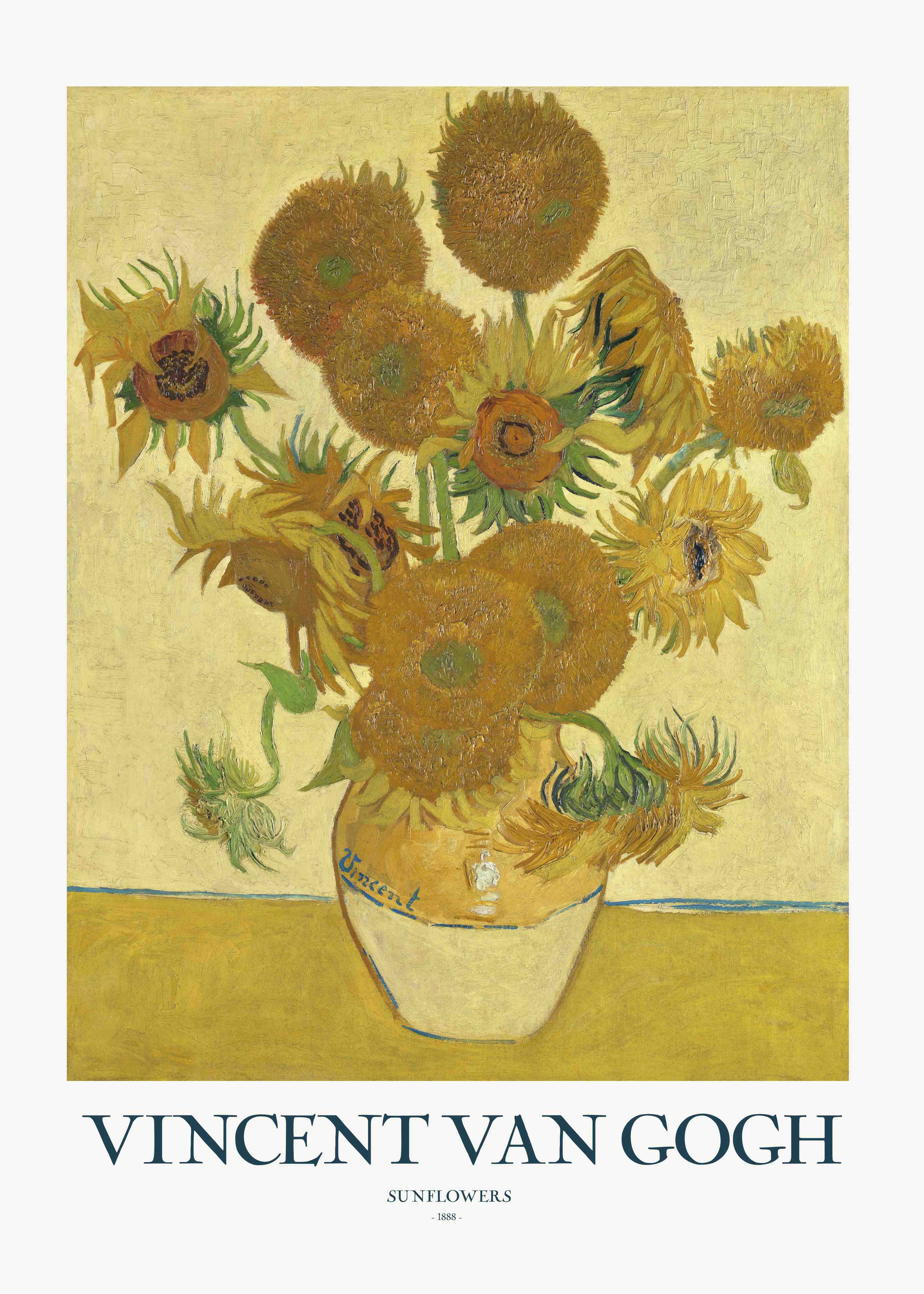 Große Wandbilder-Lebendige Sonnenblumen im klassischen Stillleben