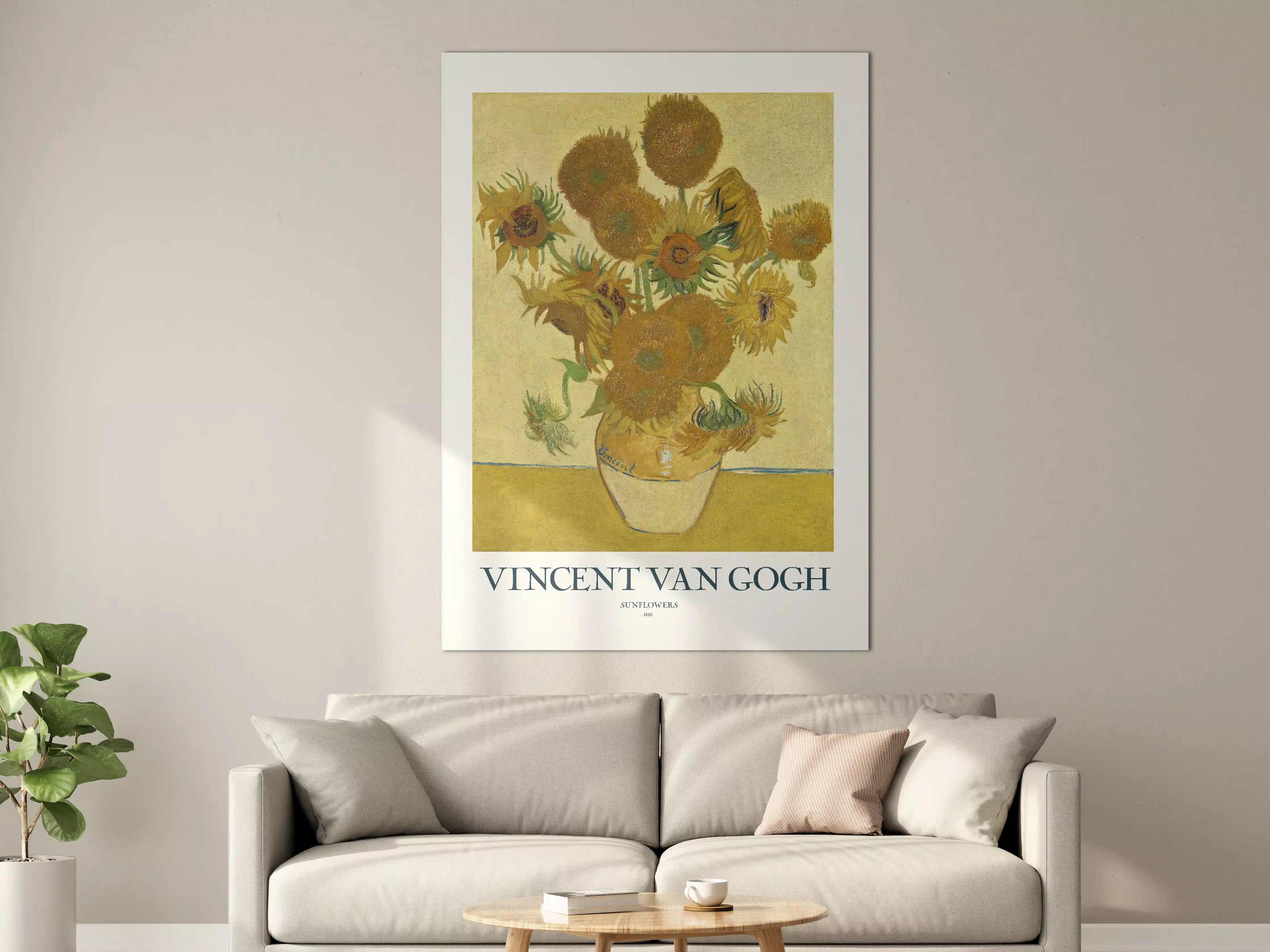 Große Wandbilder - Lebendige Sonnenblumen im klassischen Stillleben