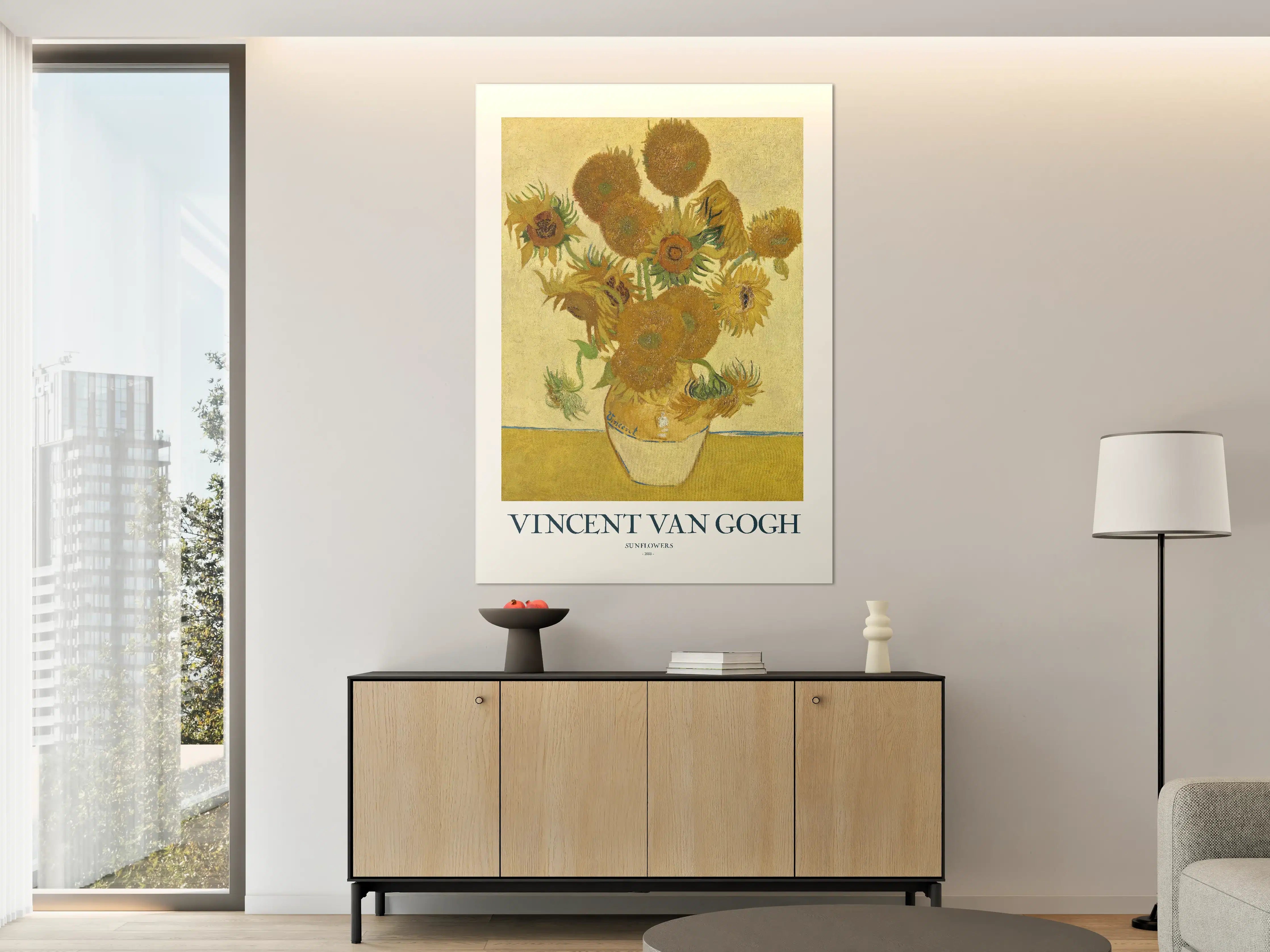 Große Wandbilder - Lebendige Sonnenblumen im klassischen Stillleben
