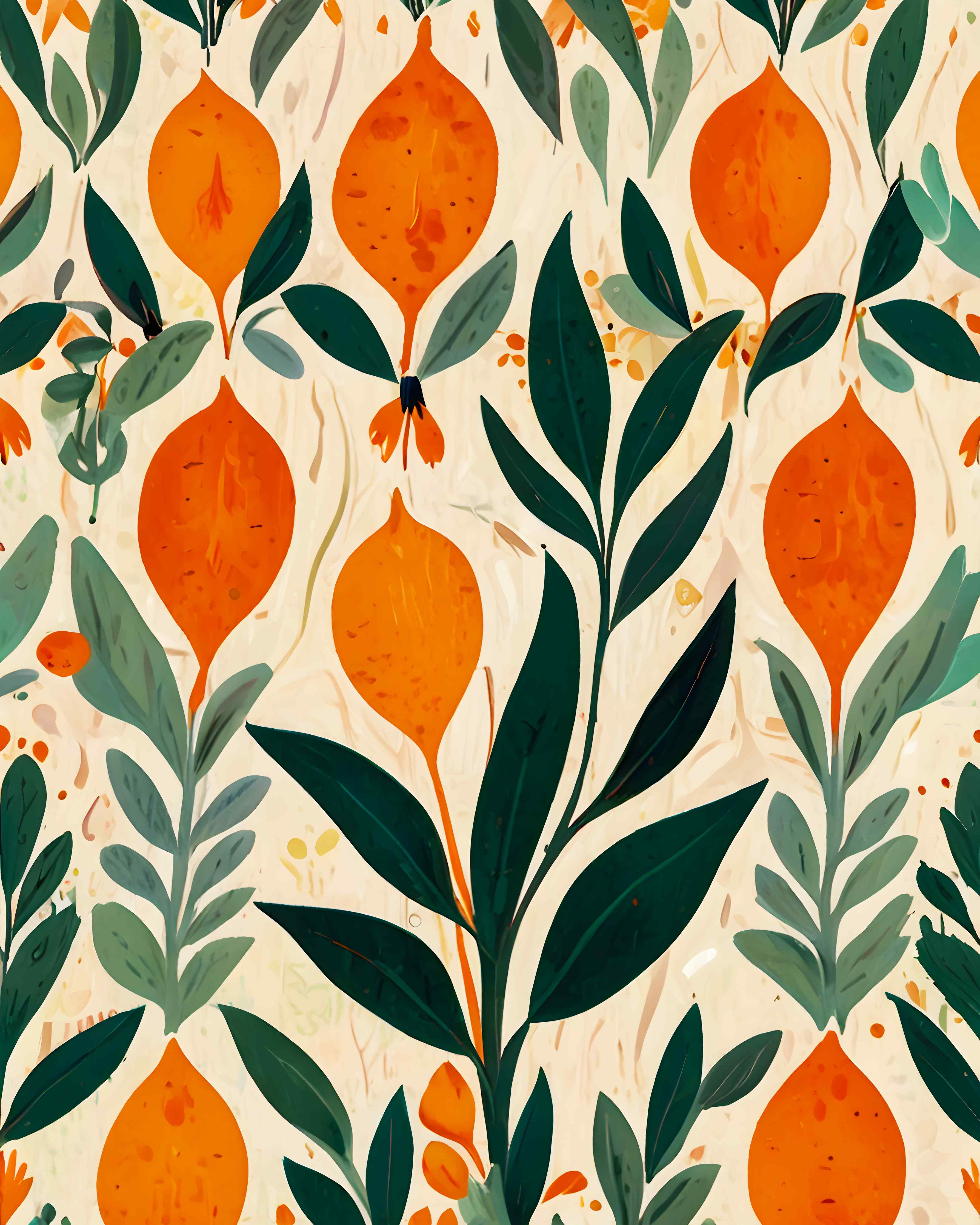 Große Wandbilder-Lebendige Zitronen- und Blattmuster