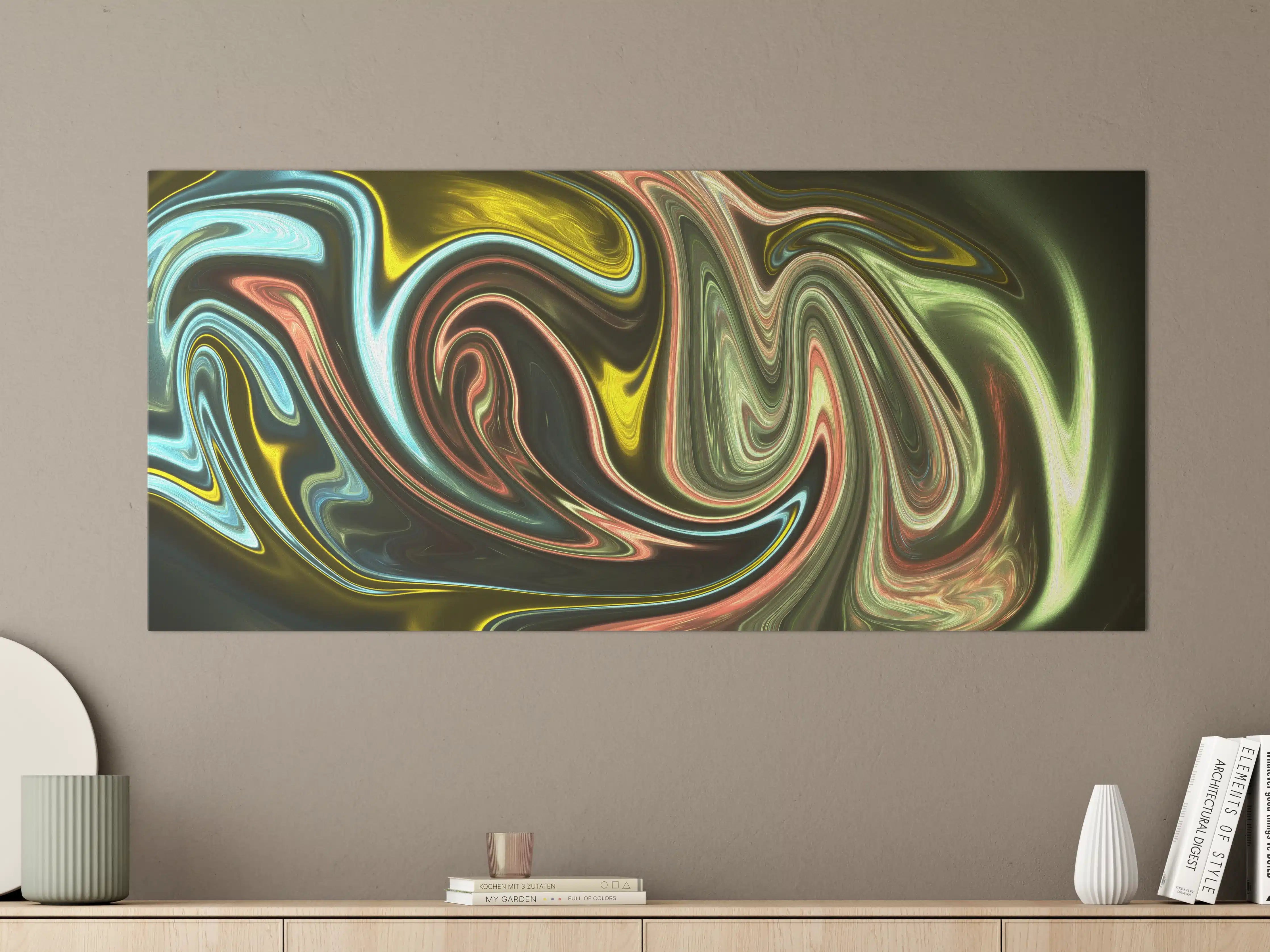 Große Wandbilder - Lebendige bunte Acrylfarben-Textur