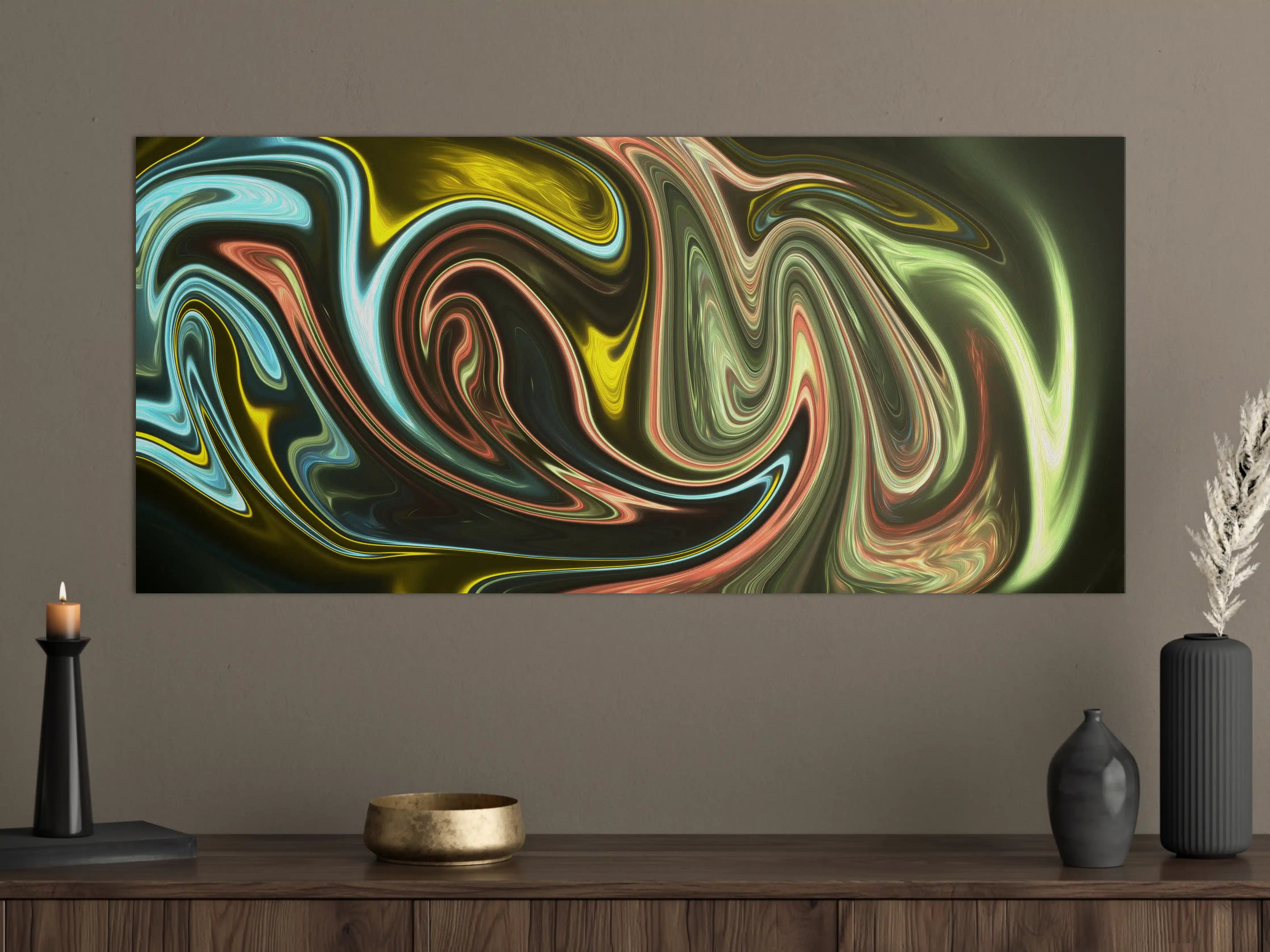Große Wandbilder - Lebendige bunte Acrylfarben-Textur