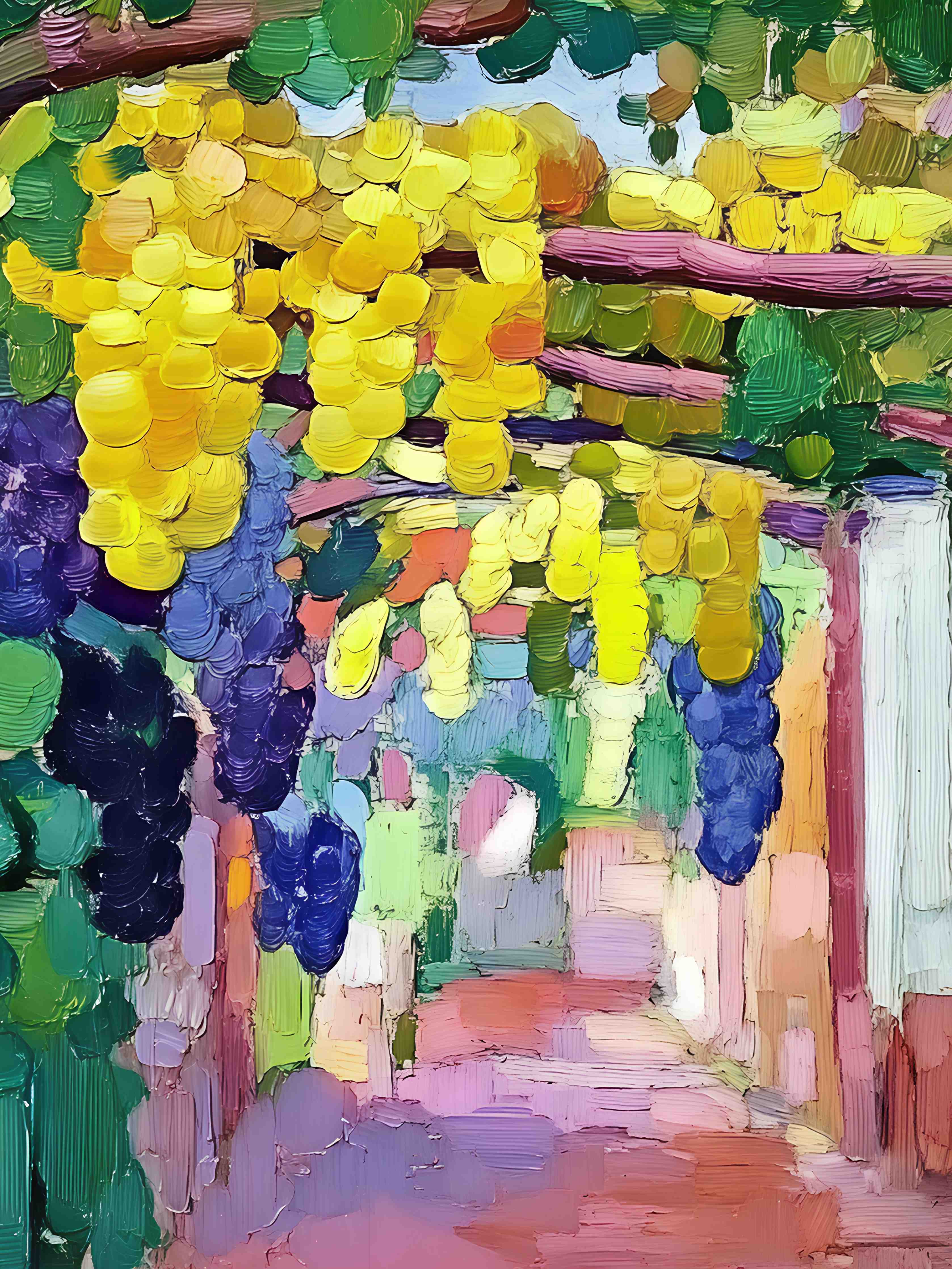Große Wandbilder-Lebendige bunte Blumenstraße