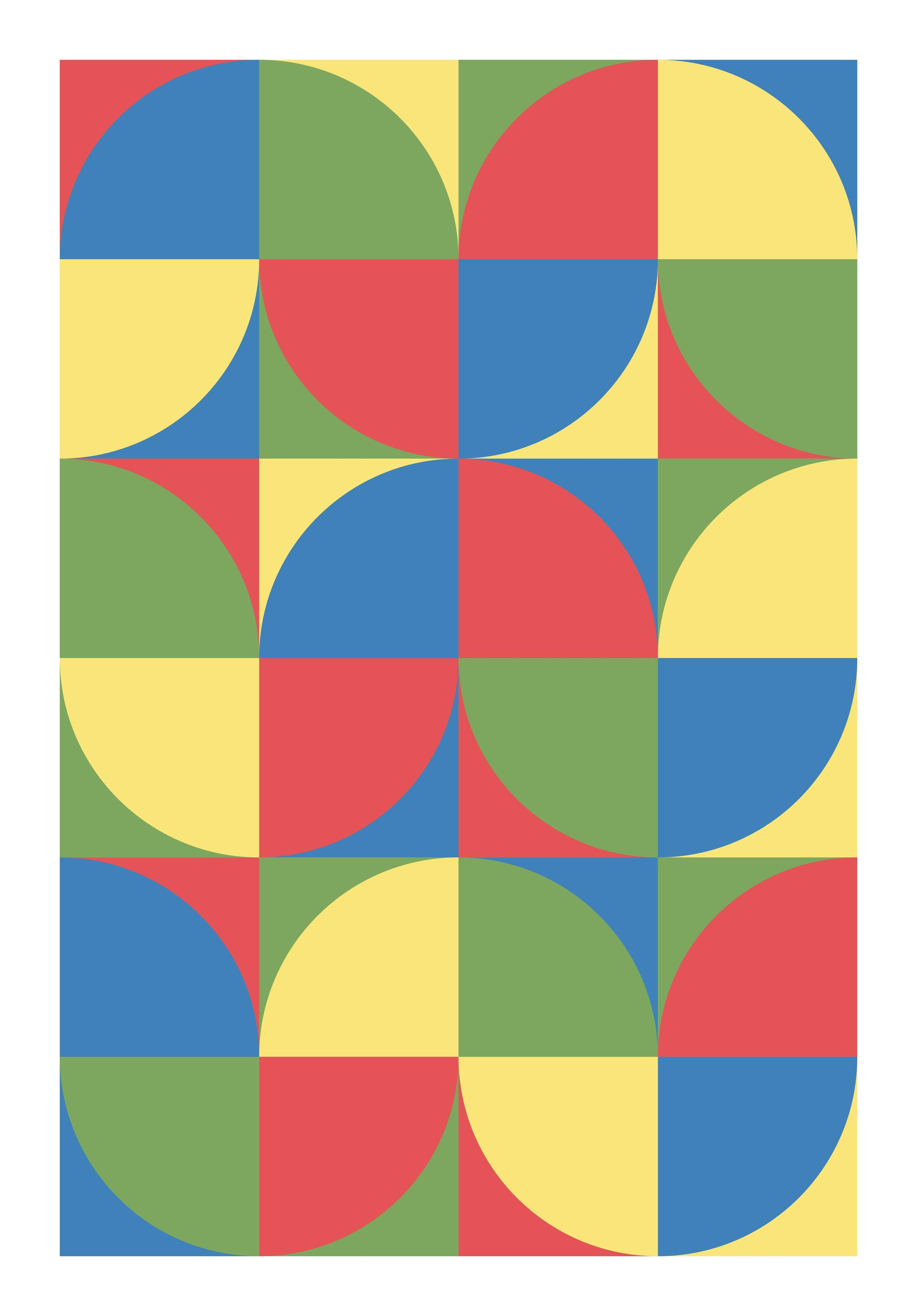 Große Wandbilder-Lebendige geometrische Musterwandgestaltung