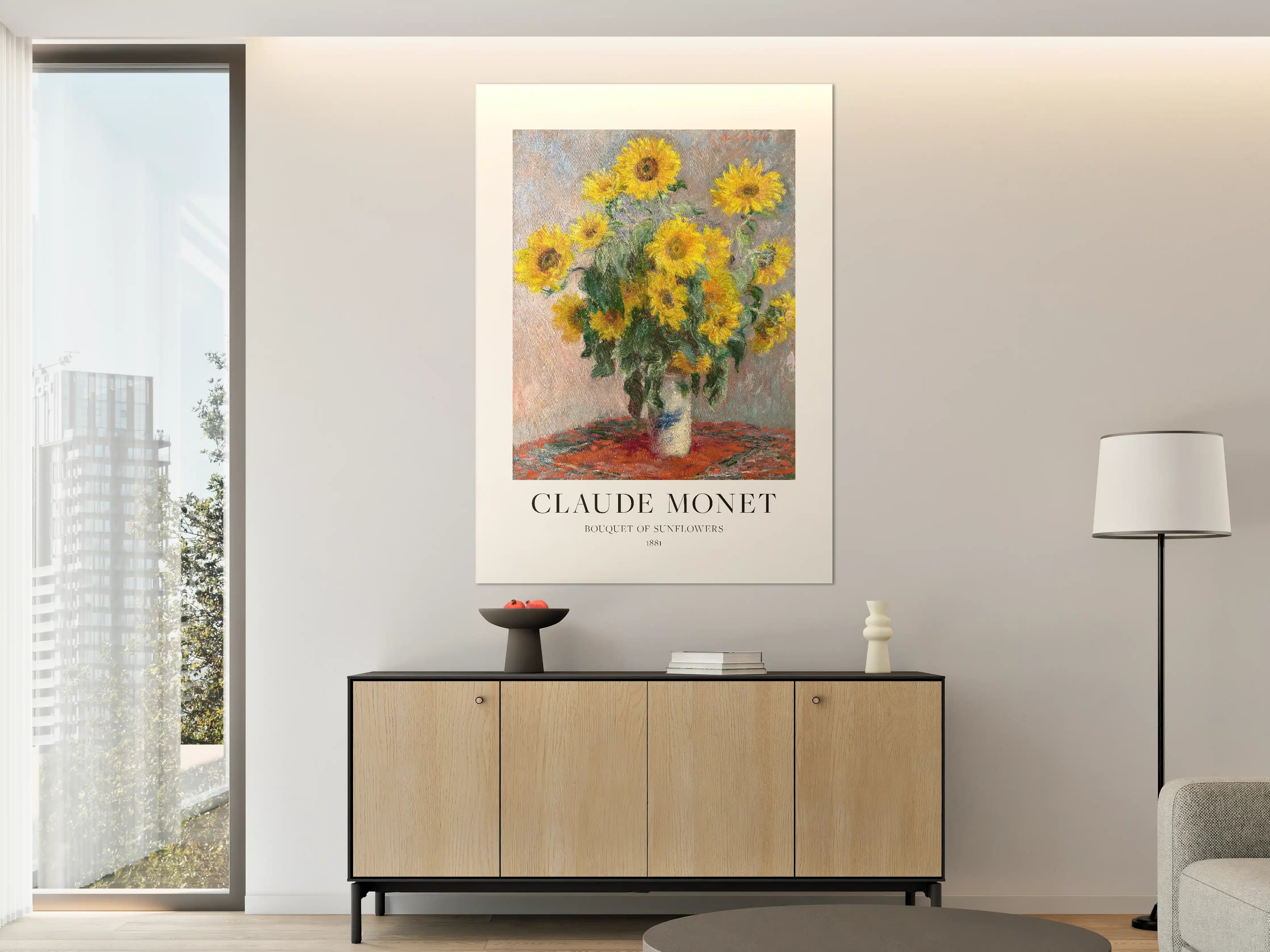 Große Wandbilder - Lebendiger Sonnenblumenstrauß