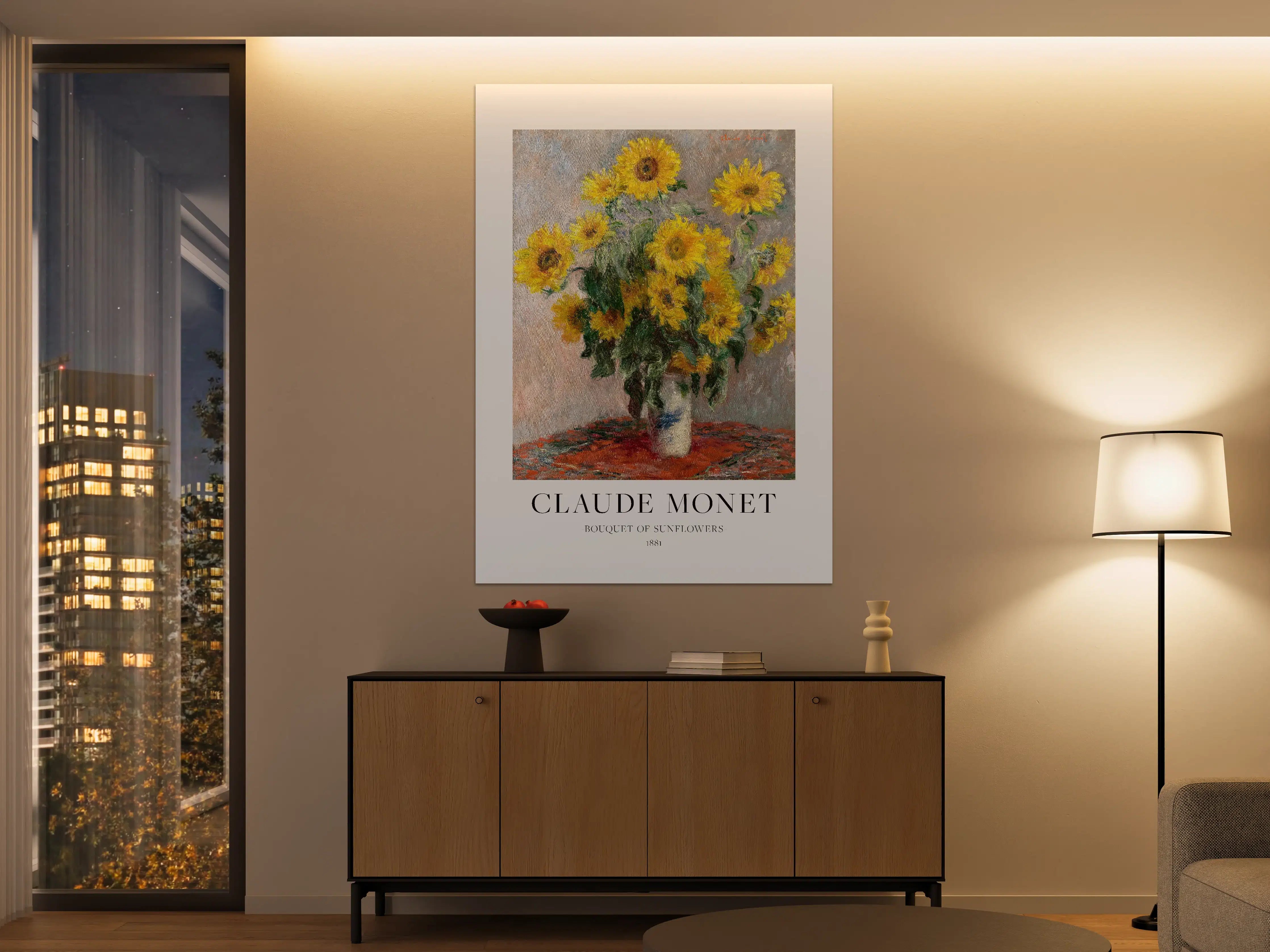 Große Wandbilder - Lebendiger Sonnenblumenstrauß