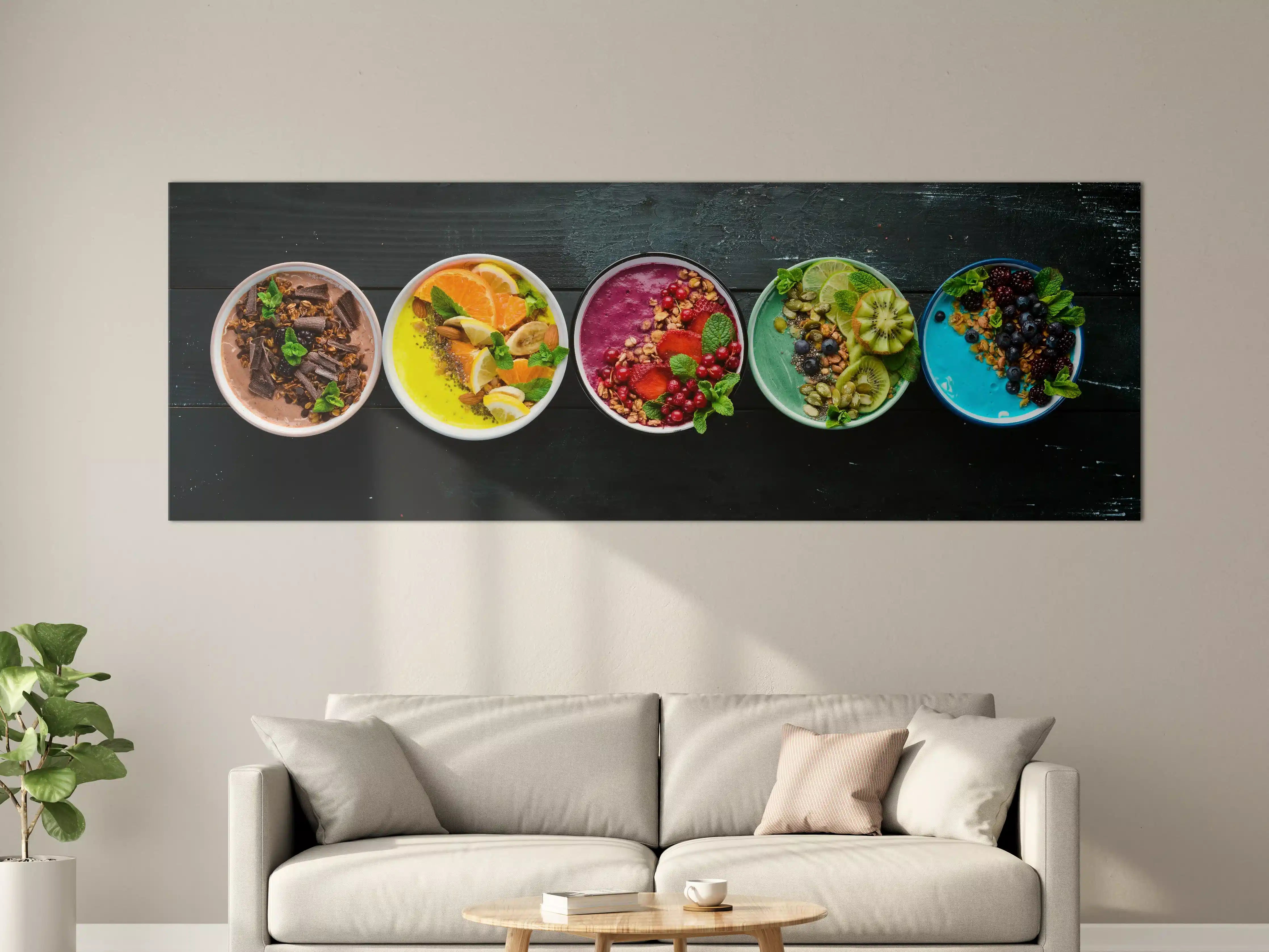 Große Wandbilder - Leckere Frucht-Joghurt-Bowls