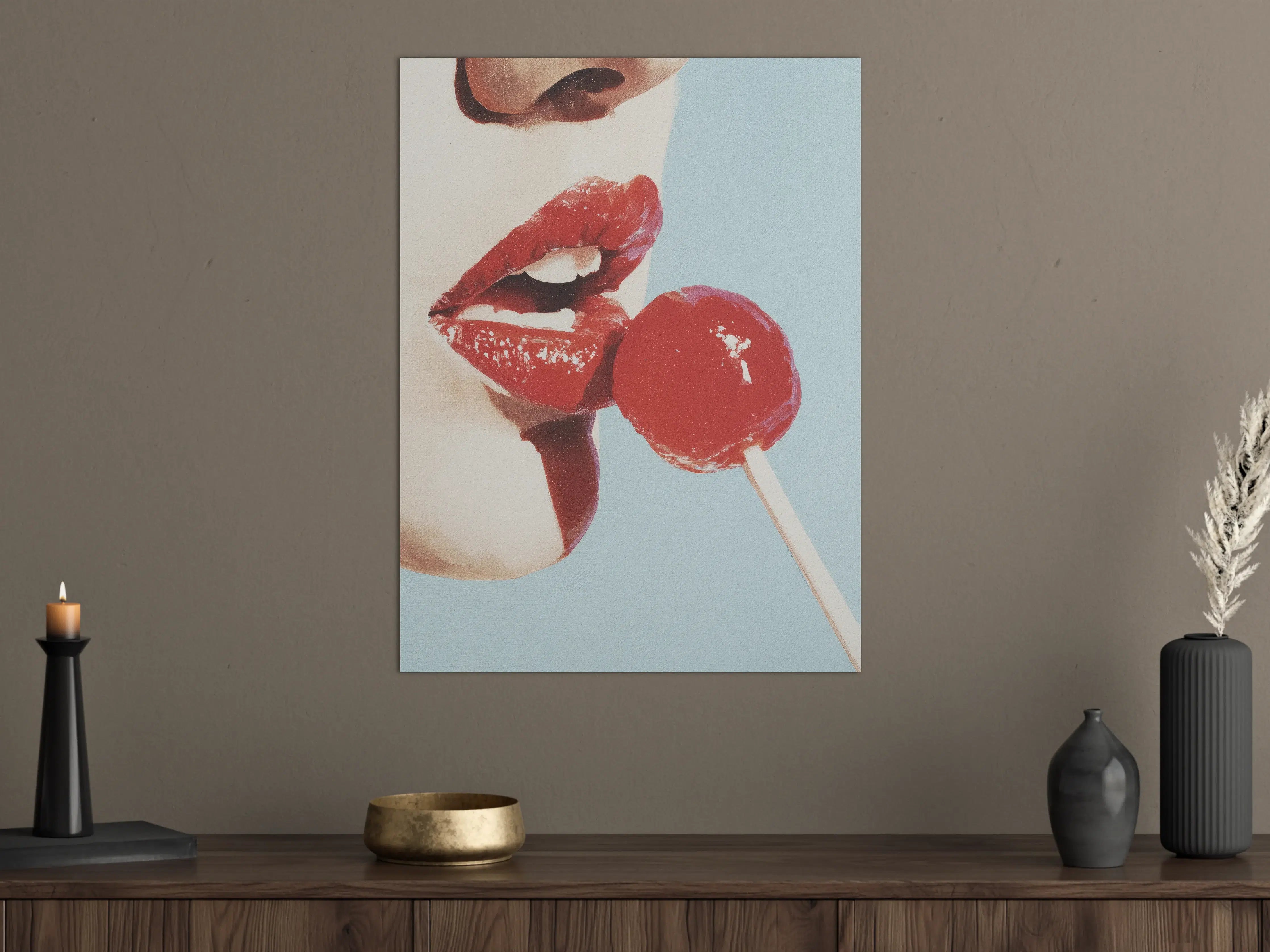 Große Wandbilder - Leckeres rotes Lutscher-Motiv