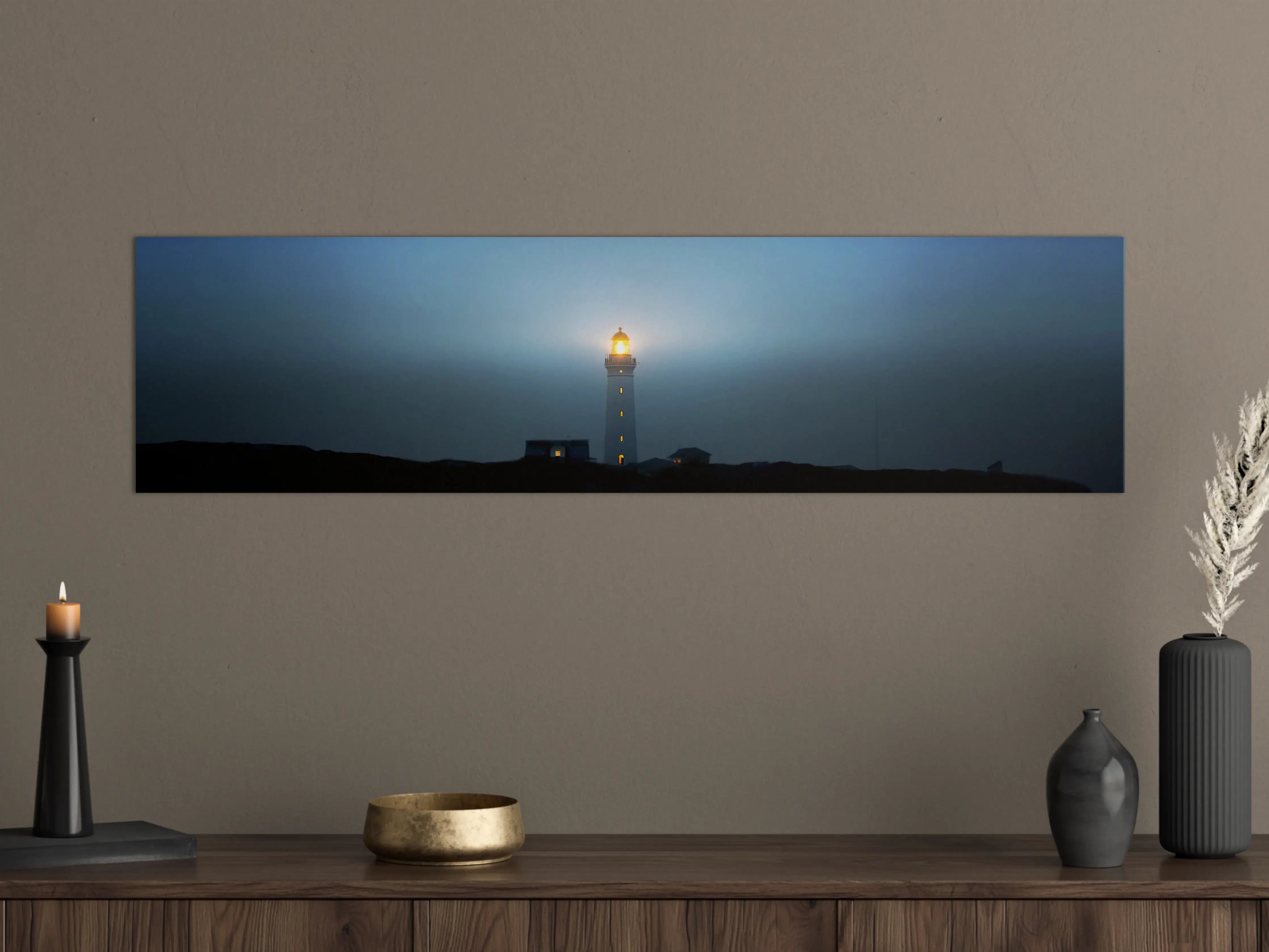 Große Wandbilder - Leuchtturm im dunkeln