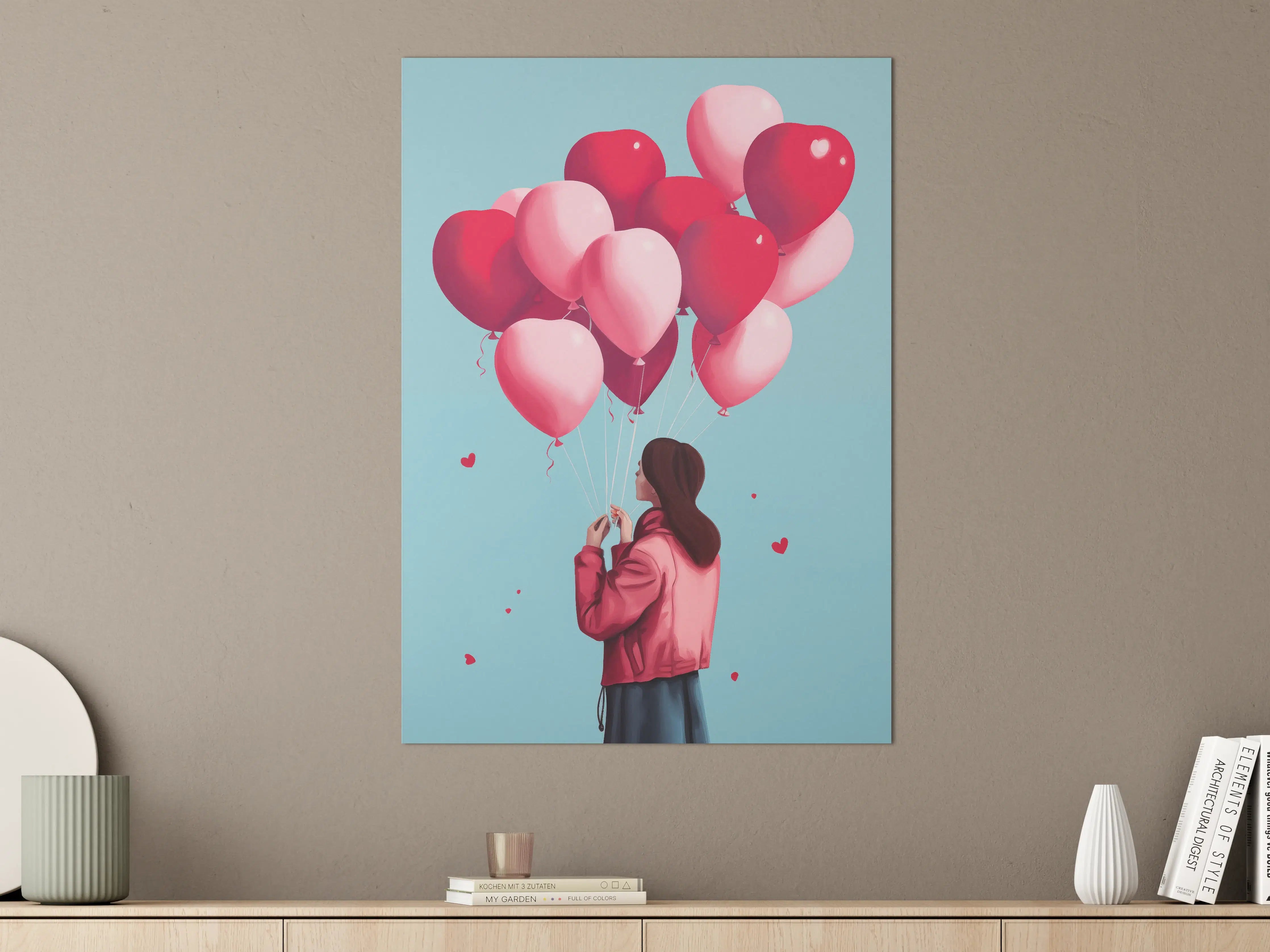 Große Wandbilder - Liebesvolle Ballonaktion
