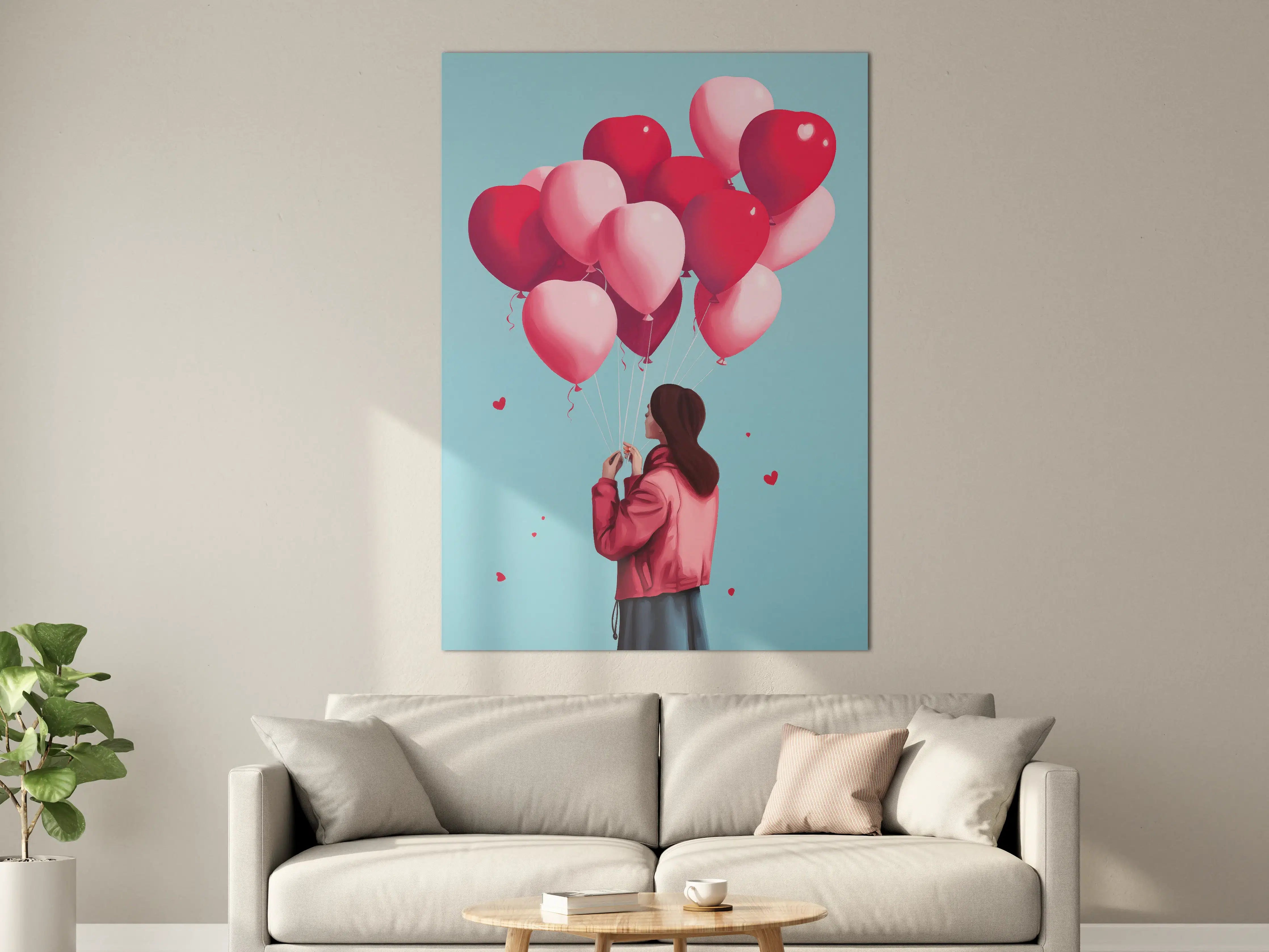 Große Wandbilder - Liebesvolle Ballonaktion