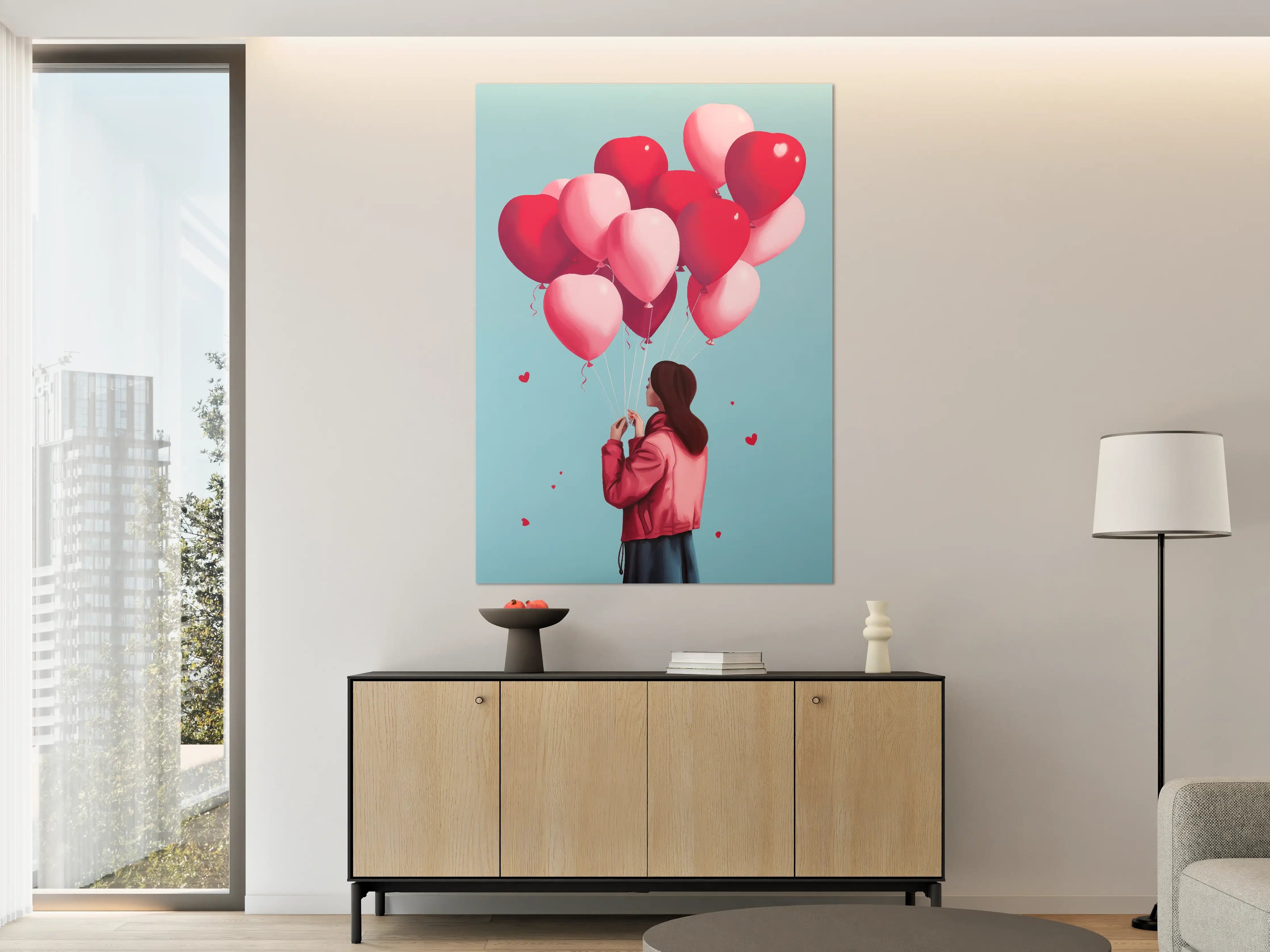 Große Wandbilder - Liebesvolle Ballonaktion