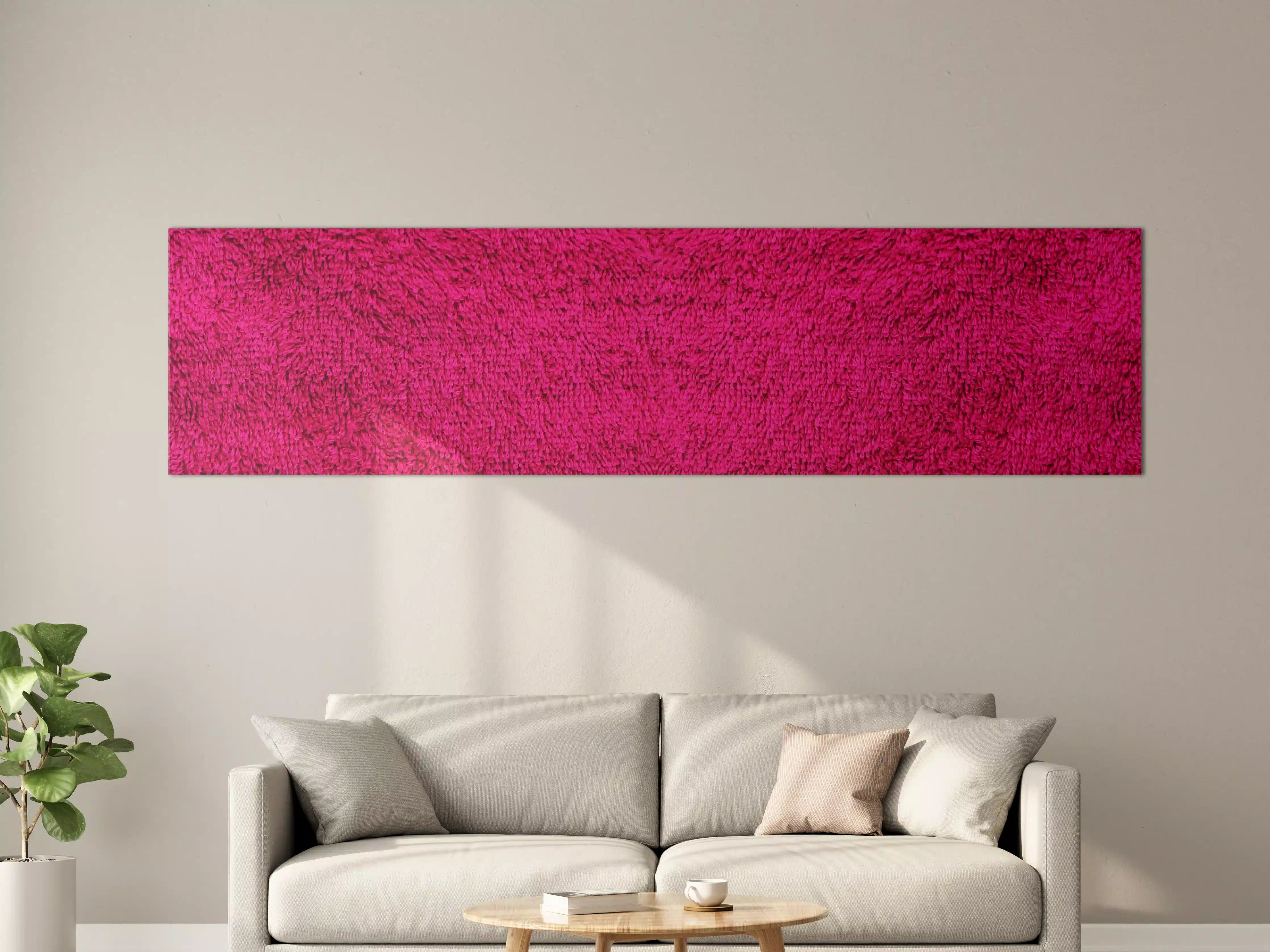 Große Wandbilder - Lila Frottee Handtuch Textur