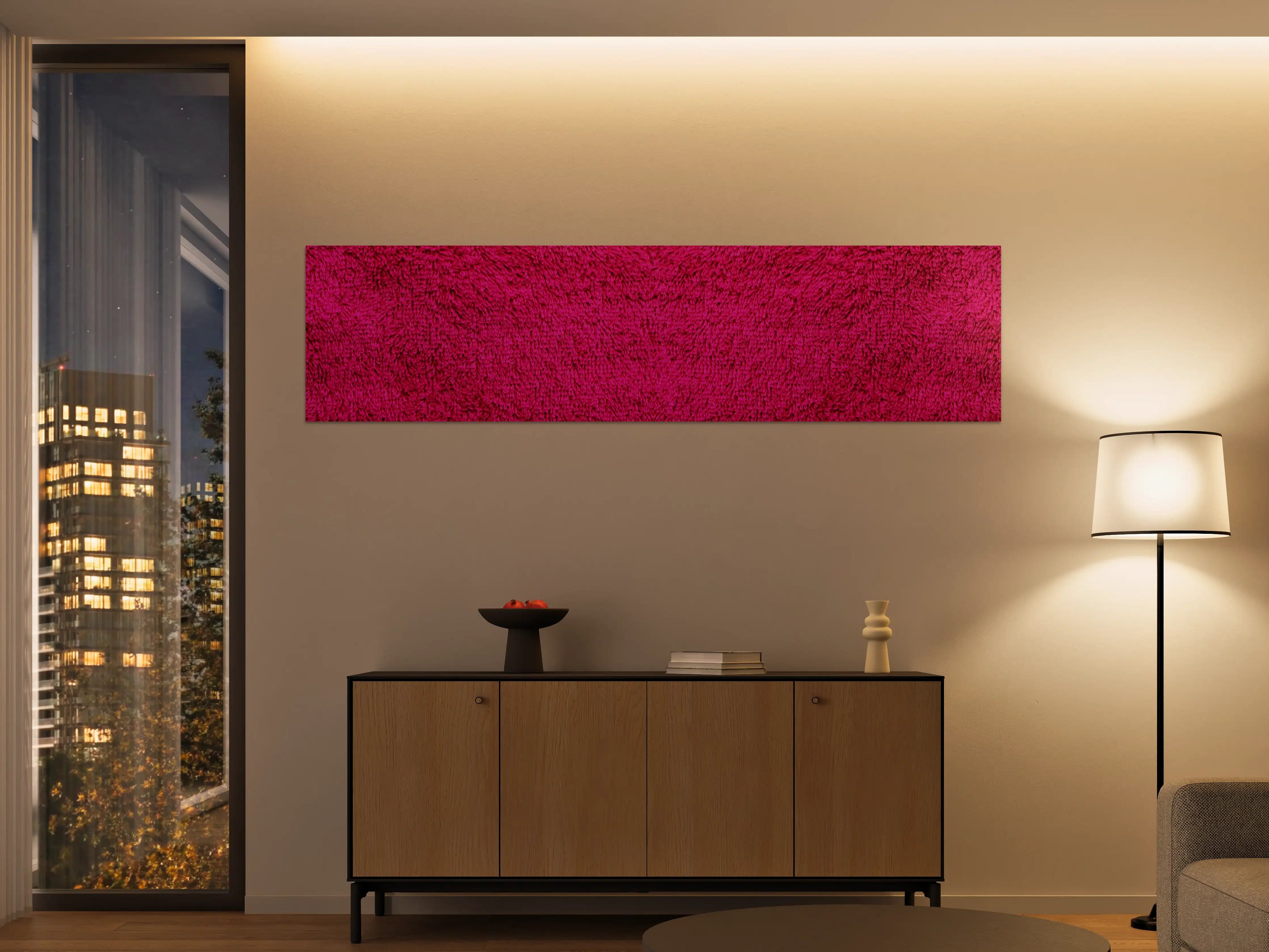 Große Wandbilder - Lila Frottee Handtuch Textur