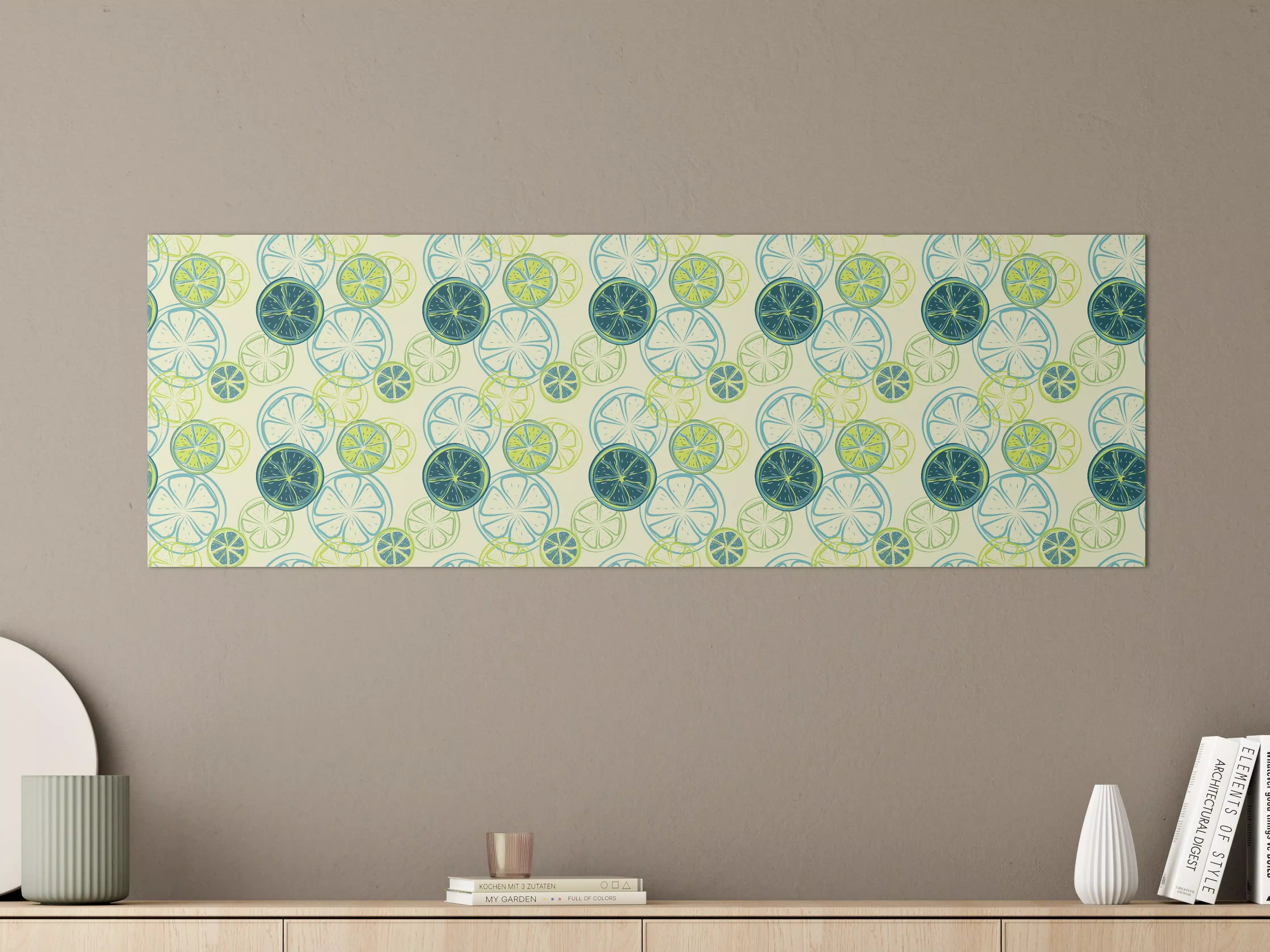 Große Wandbilder - Lime Citrus Grün Muster