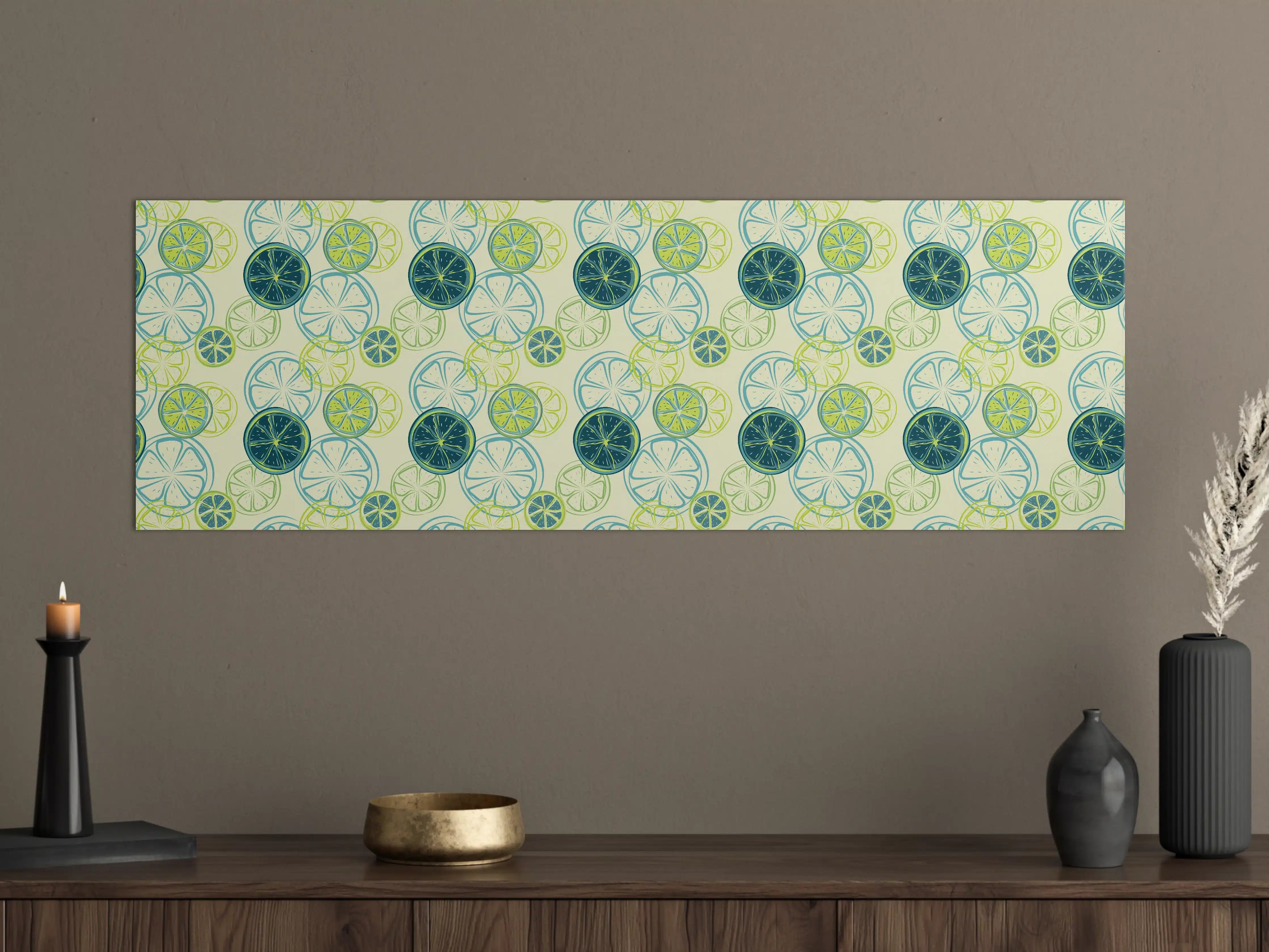 Große Wandbilder - Lime Citrus Grün Muster