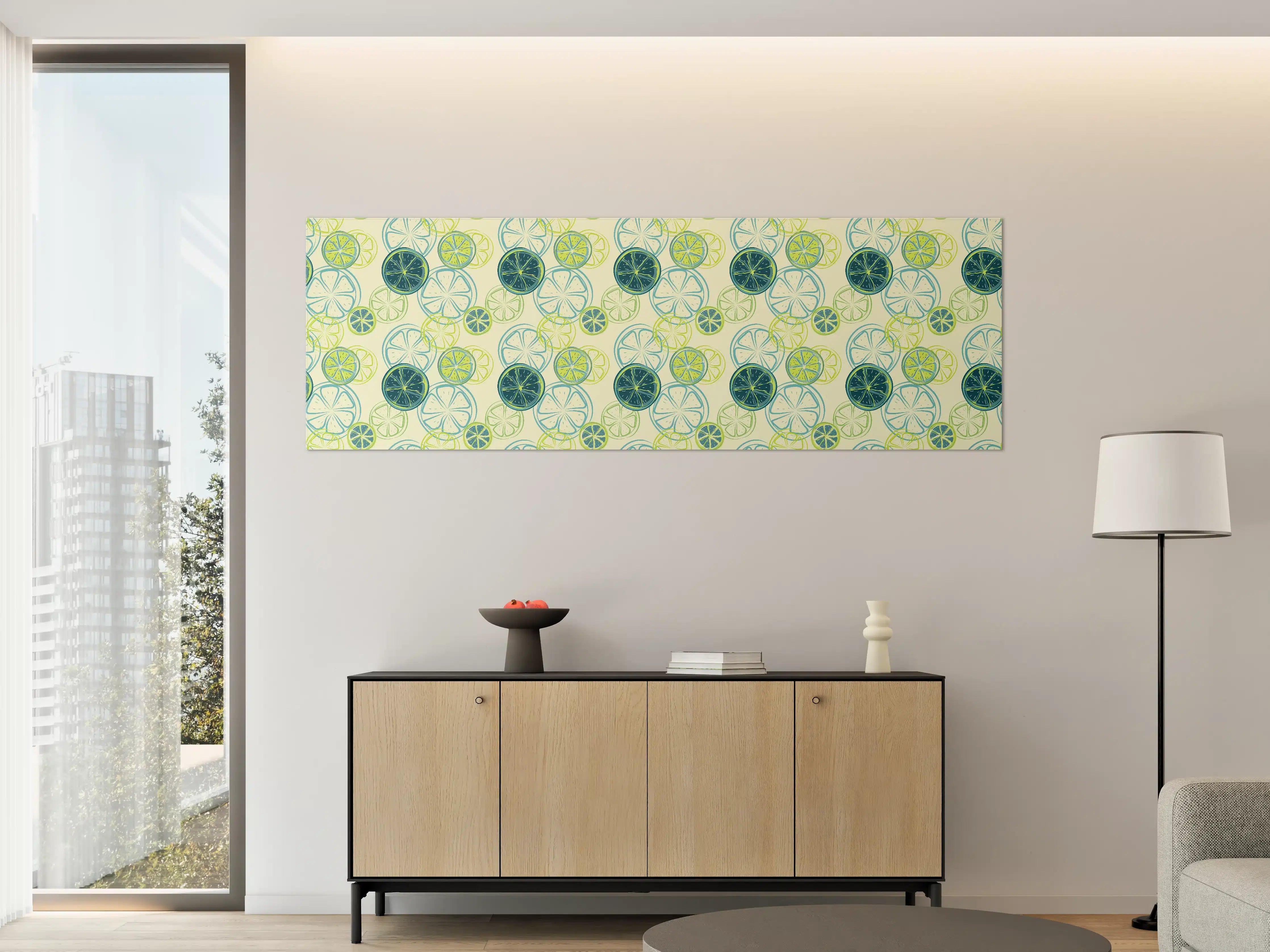 Große Wandbilder - Lime Citrus Grün Muster