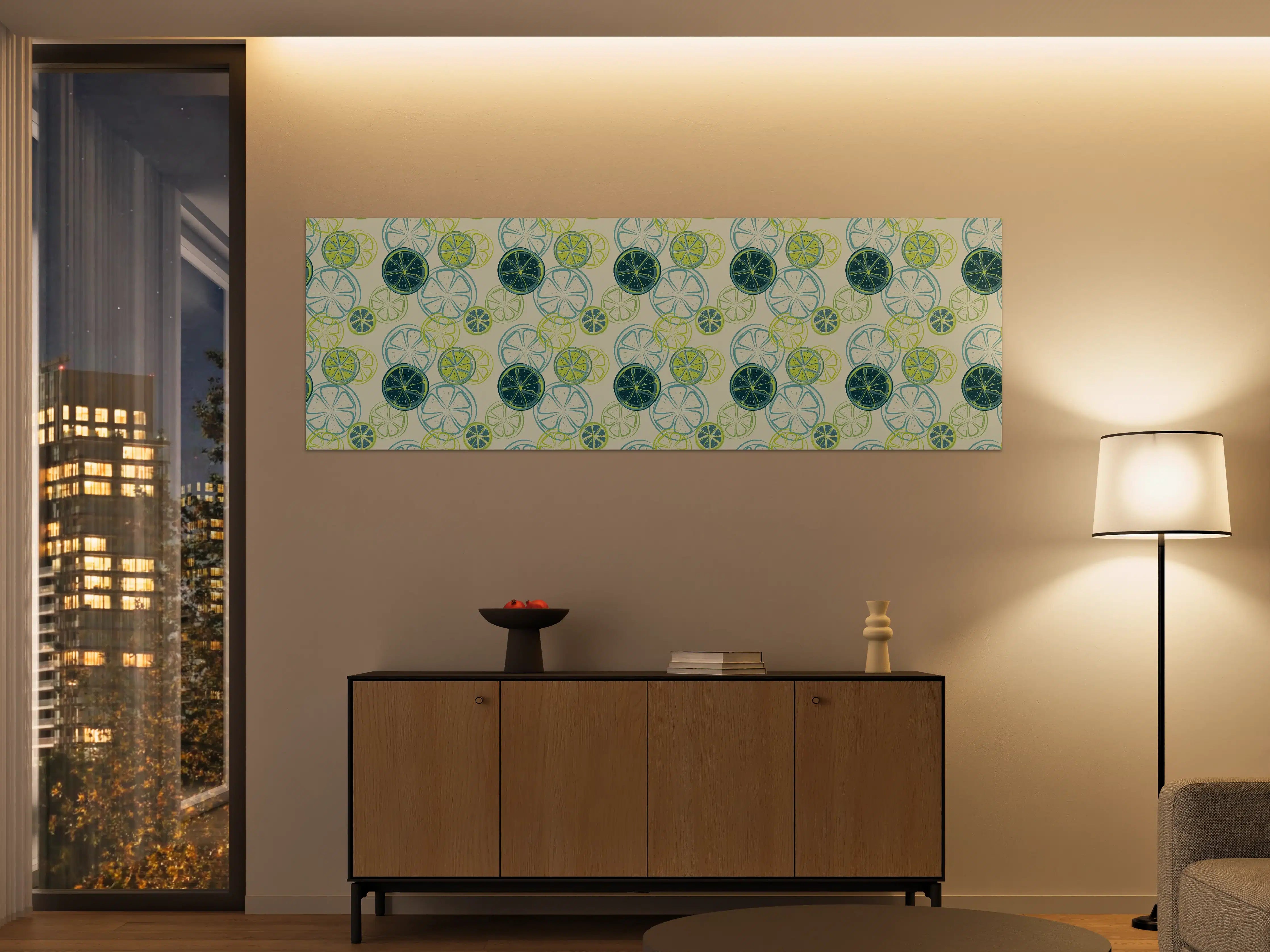 Große Wandbilder - Lime Citrus Grün Muster