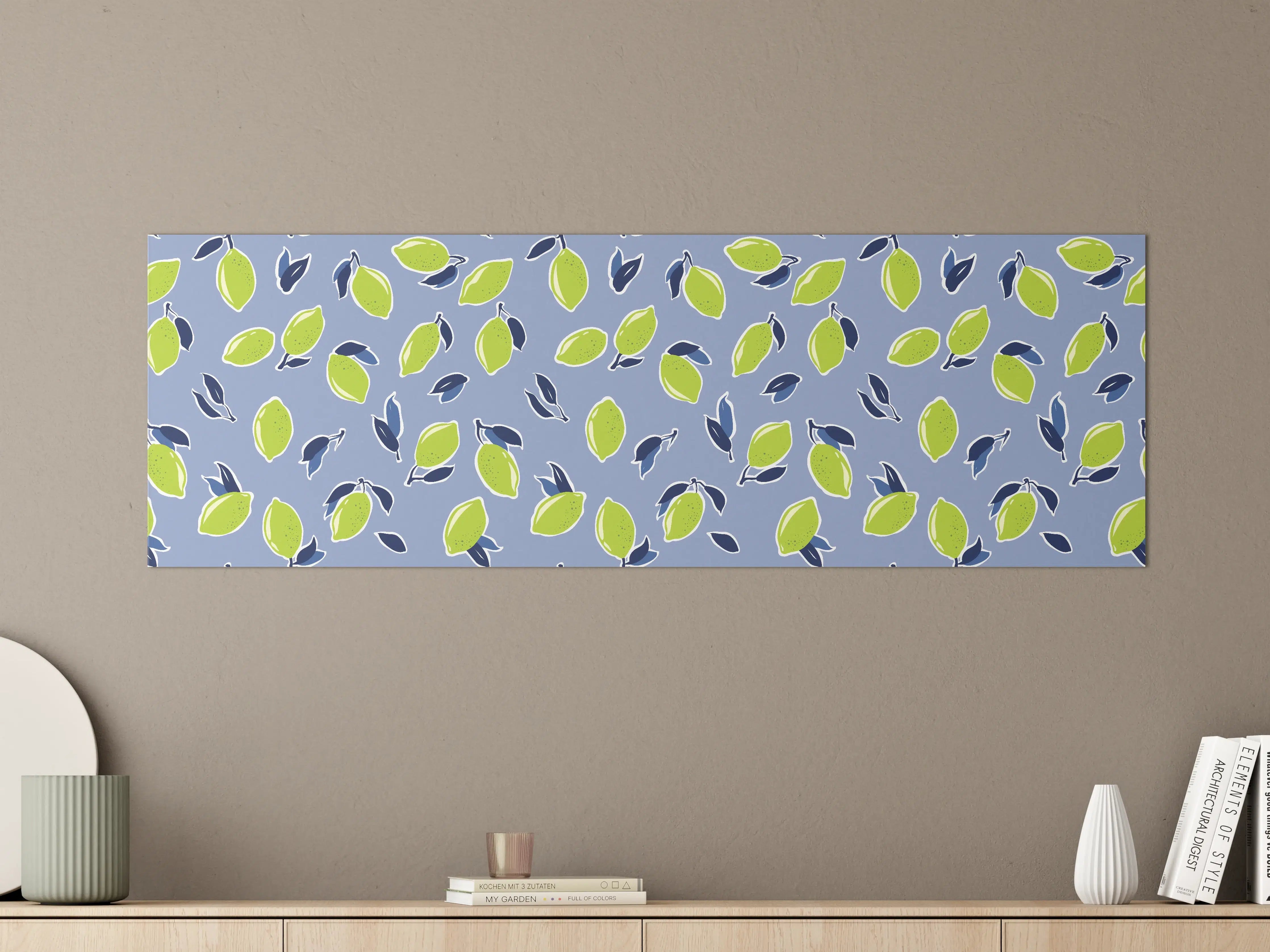 Große Wandbilder - Lime Drops Zitrus-Muster
