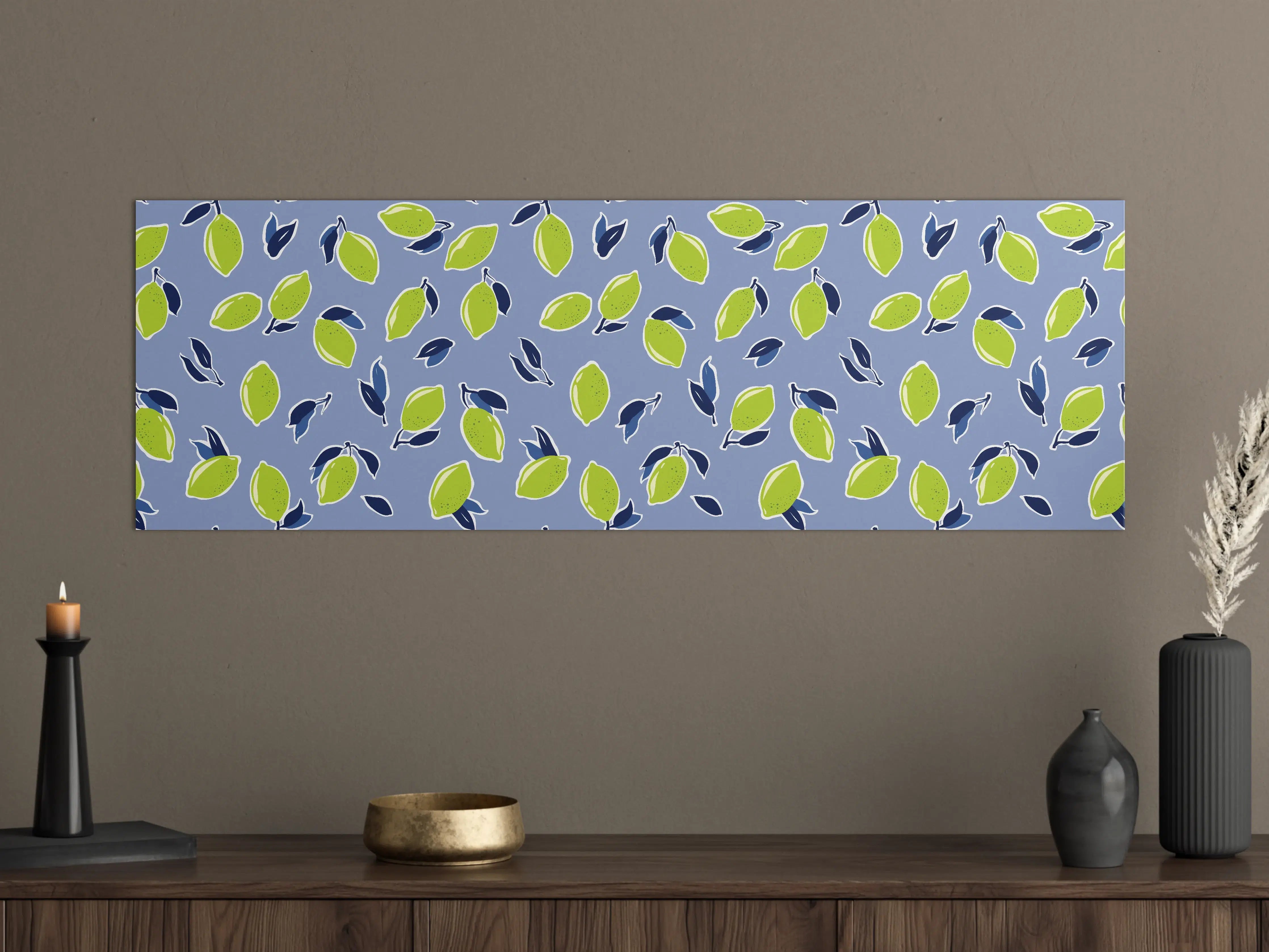 Große Wandbilder - Lime Drops Zitrus-Muster