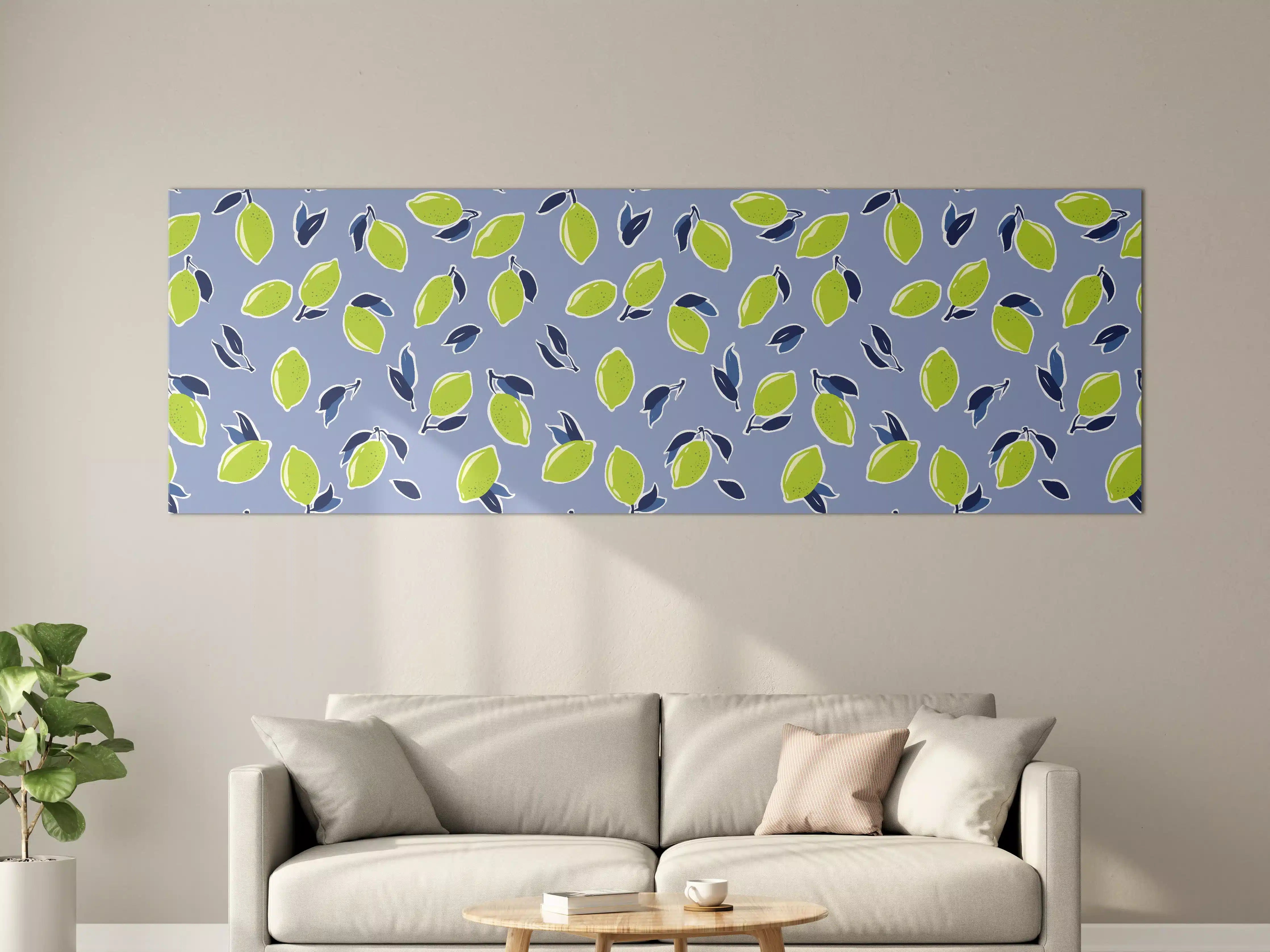 Große Wandbilder - Lime Drops Zitrus-Muster