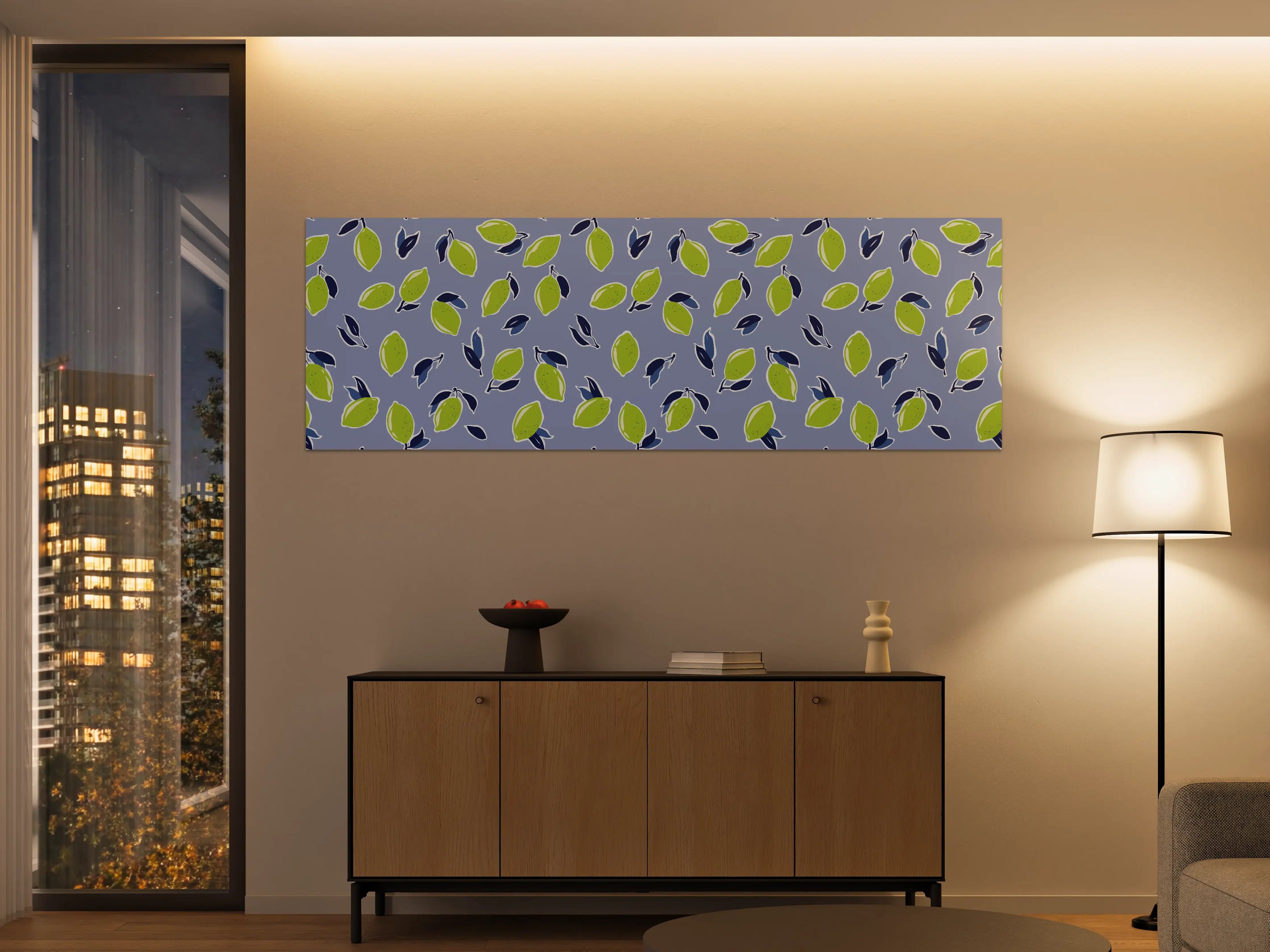 Große Wandbilder - Lime Drops Zitrus-Muster