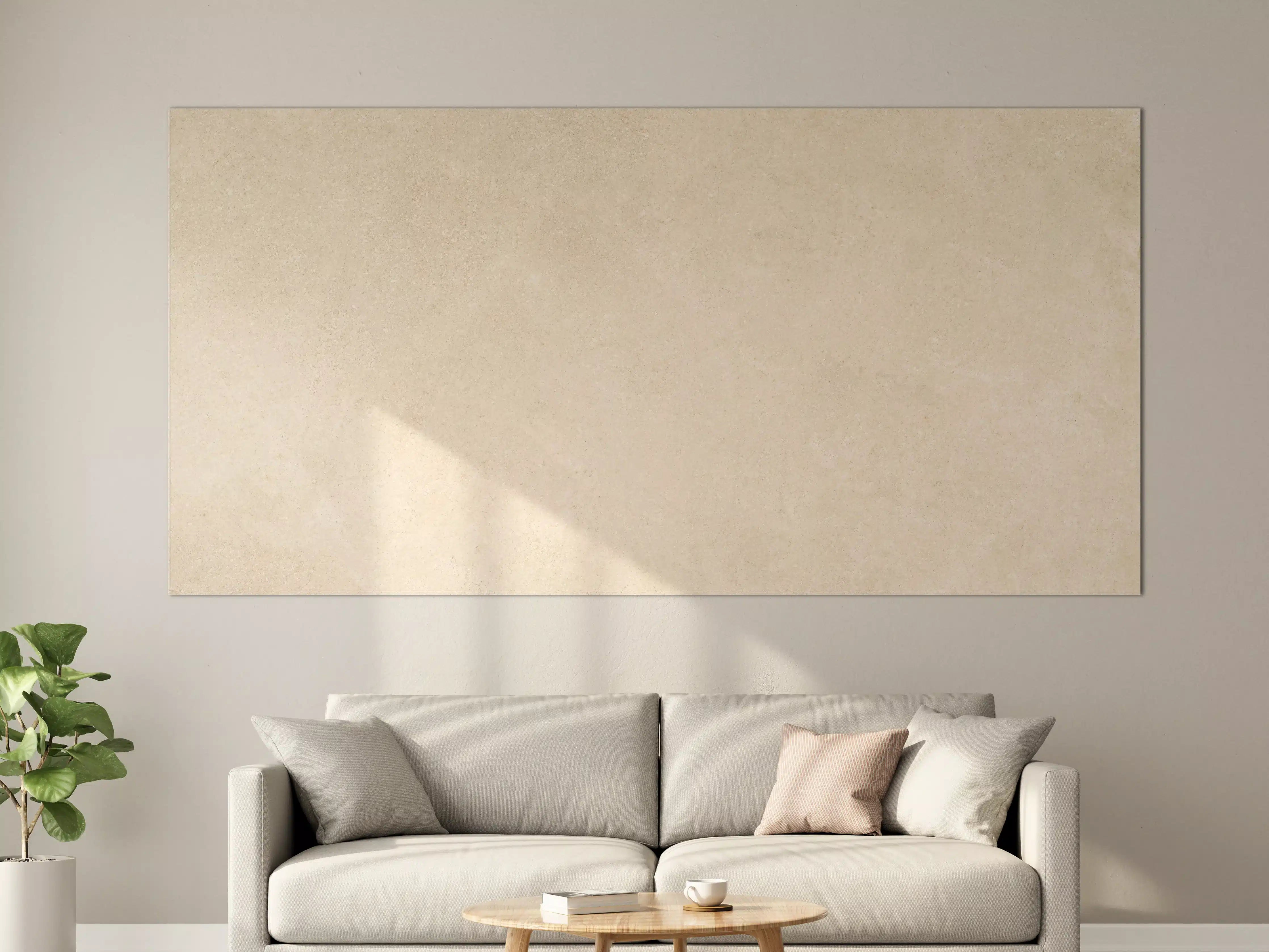Große Wandbilder - Limestone Marble Cream Texture