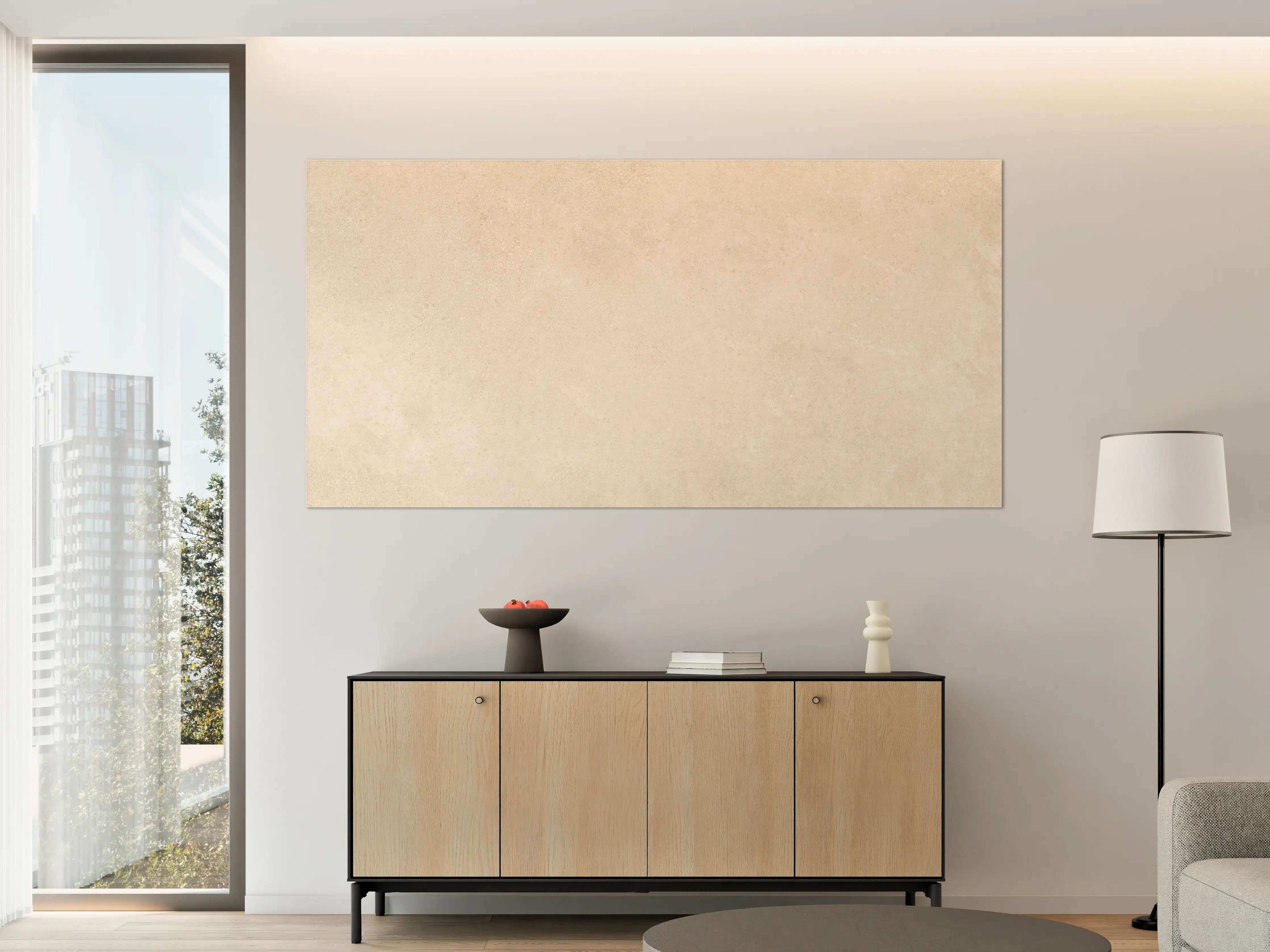 Große Wandbilder - Limestone Marble Cream Texture