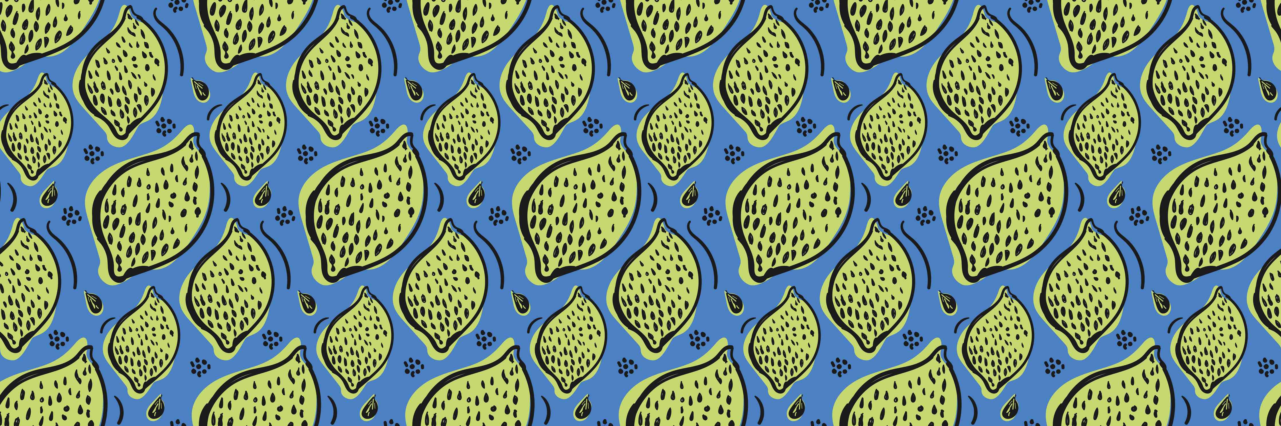 Große Wandbilder-Limetten-Muster Blau-Grün