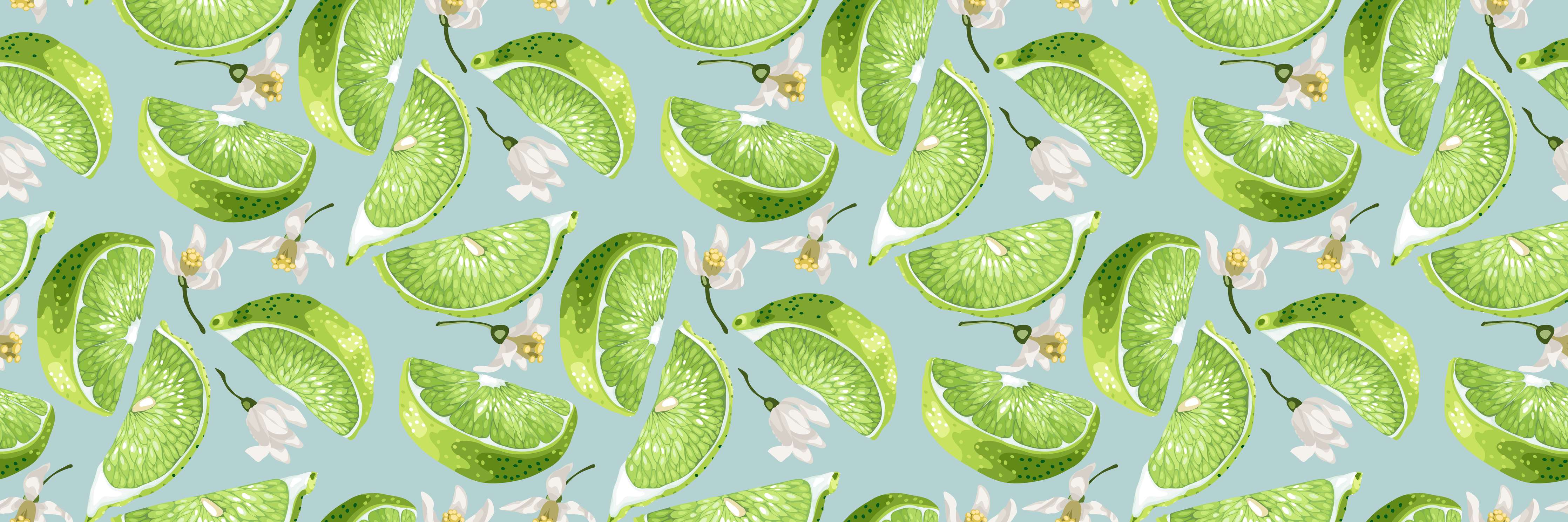 Große Wandbilder-Limetten-Muster Grün-Türkis