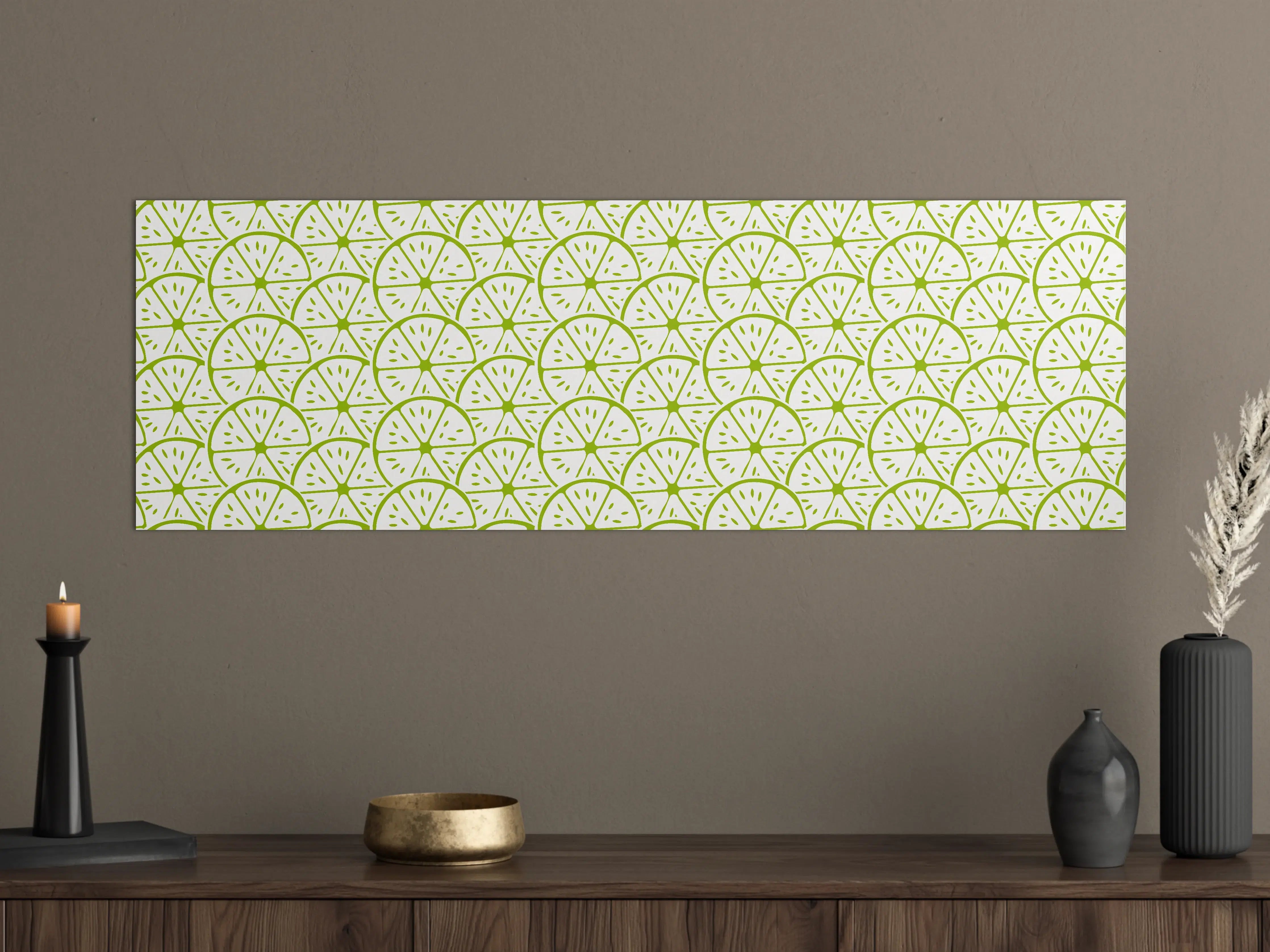 Große Wandbilder - Limetten-Muster Lime Fizz