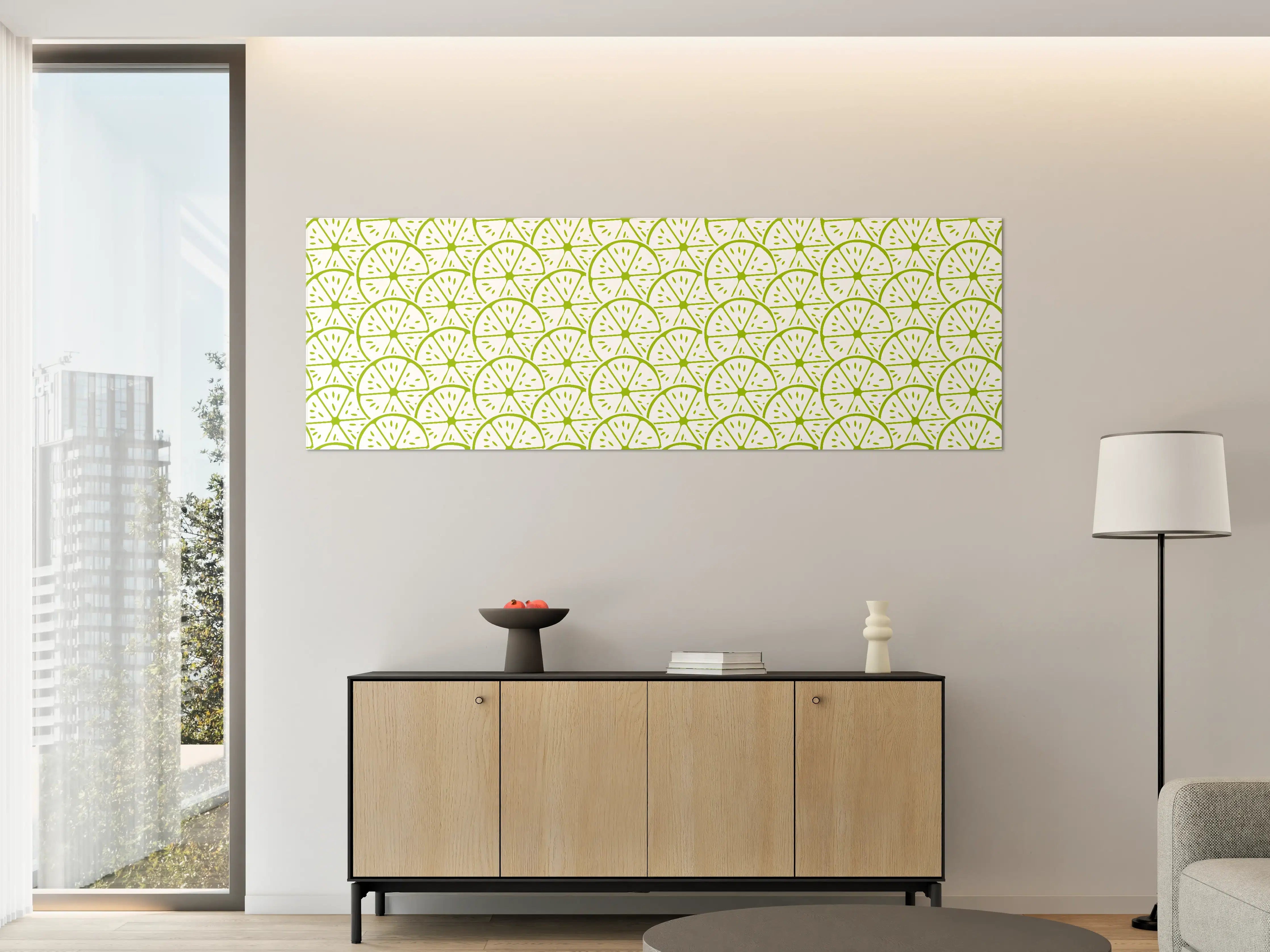 Große Wandbilder - Limetten-Muster Lime Fizz