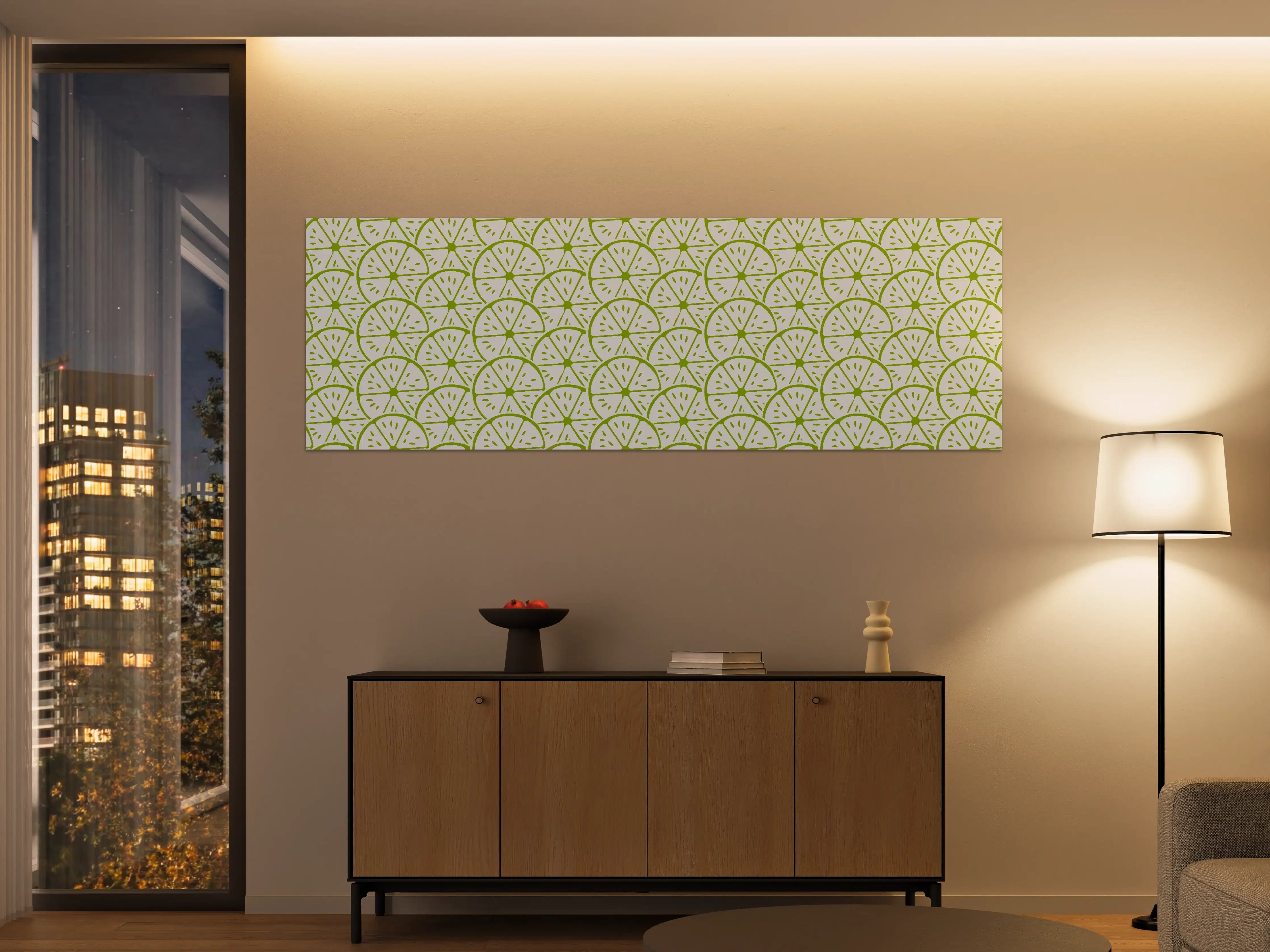 Große Wandbilder - Limetten-Muster Lime Fizz