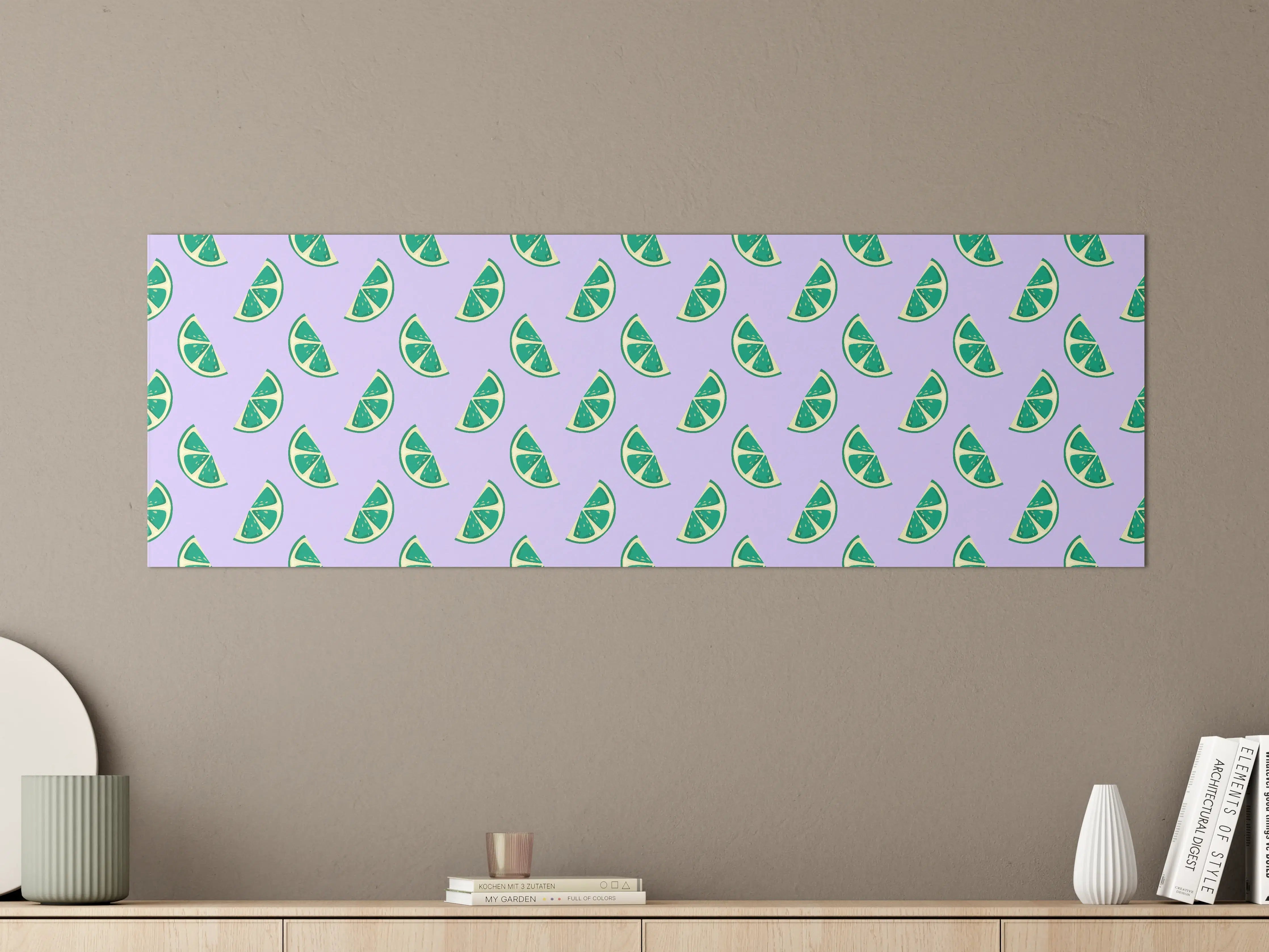 Große Wandbilder - Limettenmuster Lime Breeze