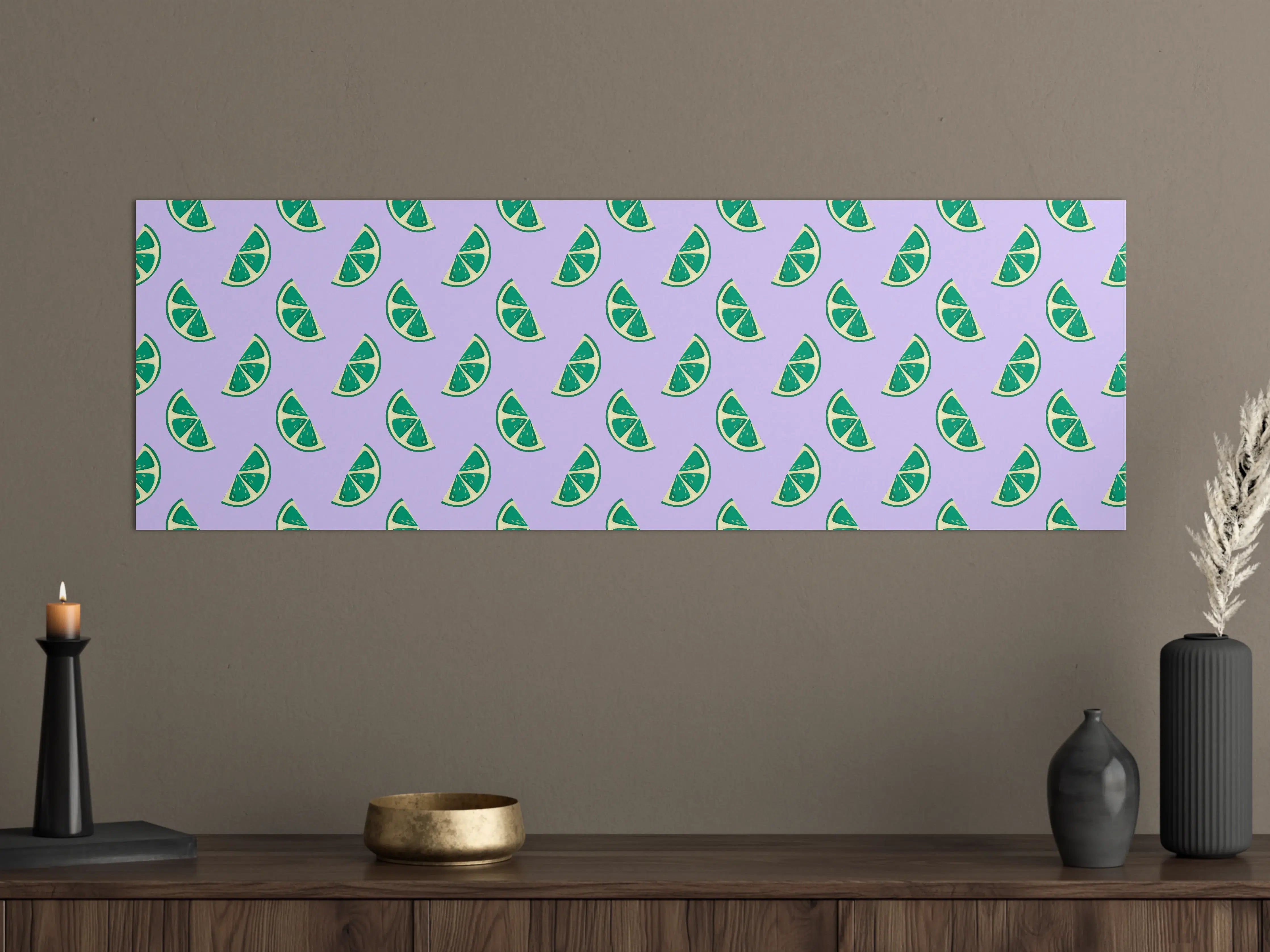 Große Wandbilder - Limettenmuster Lime Breeze