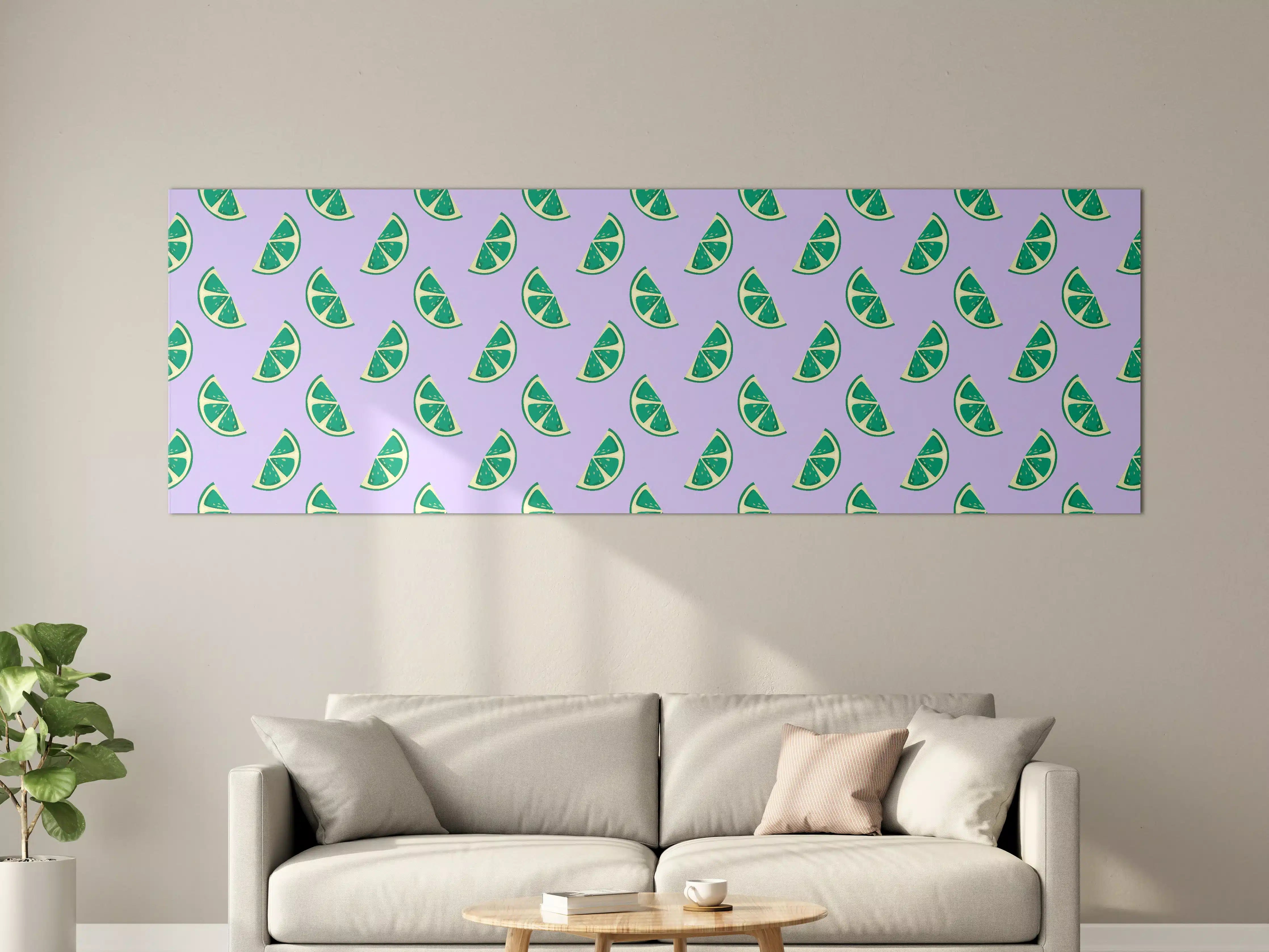 Große Wandbilder - Limettenmuster Lime Breeze