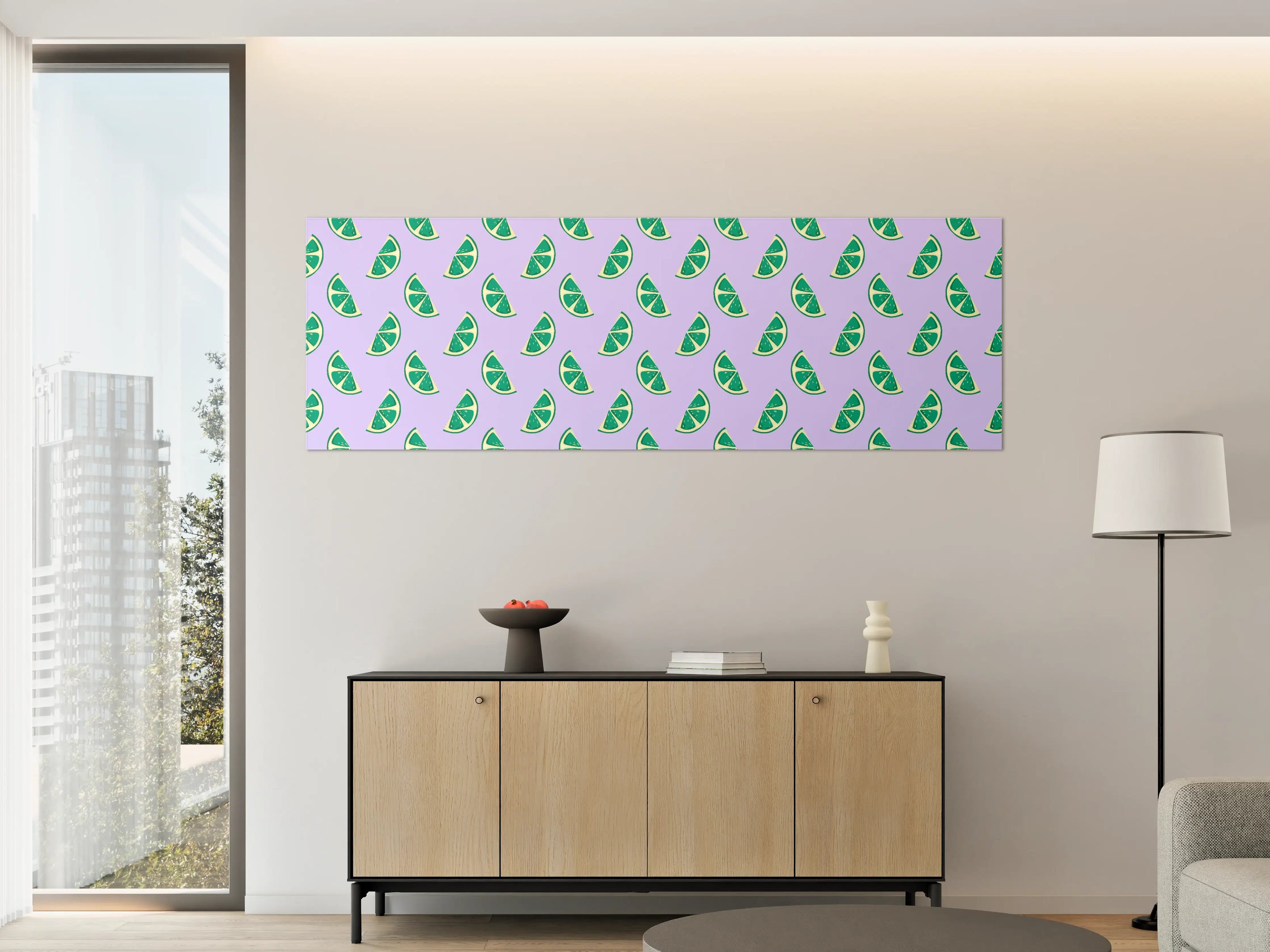 Große Wandbilder - Limettenmuster Lime Breeze