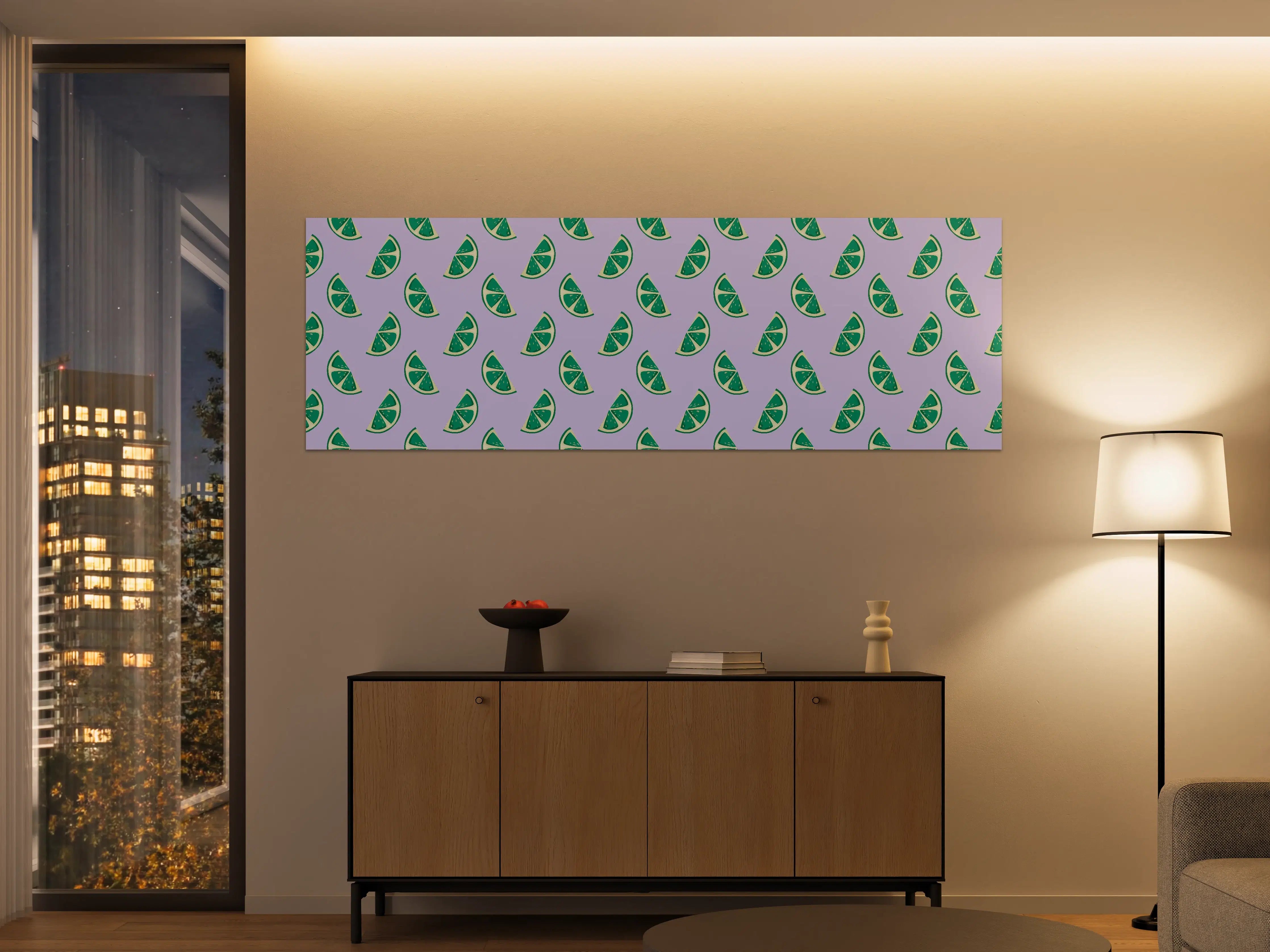 Große Wandbilder - Limettenmuster Lime Breeze