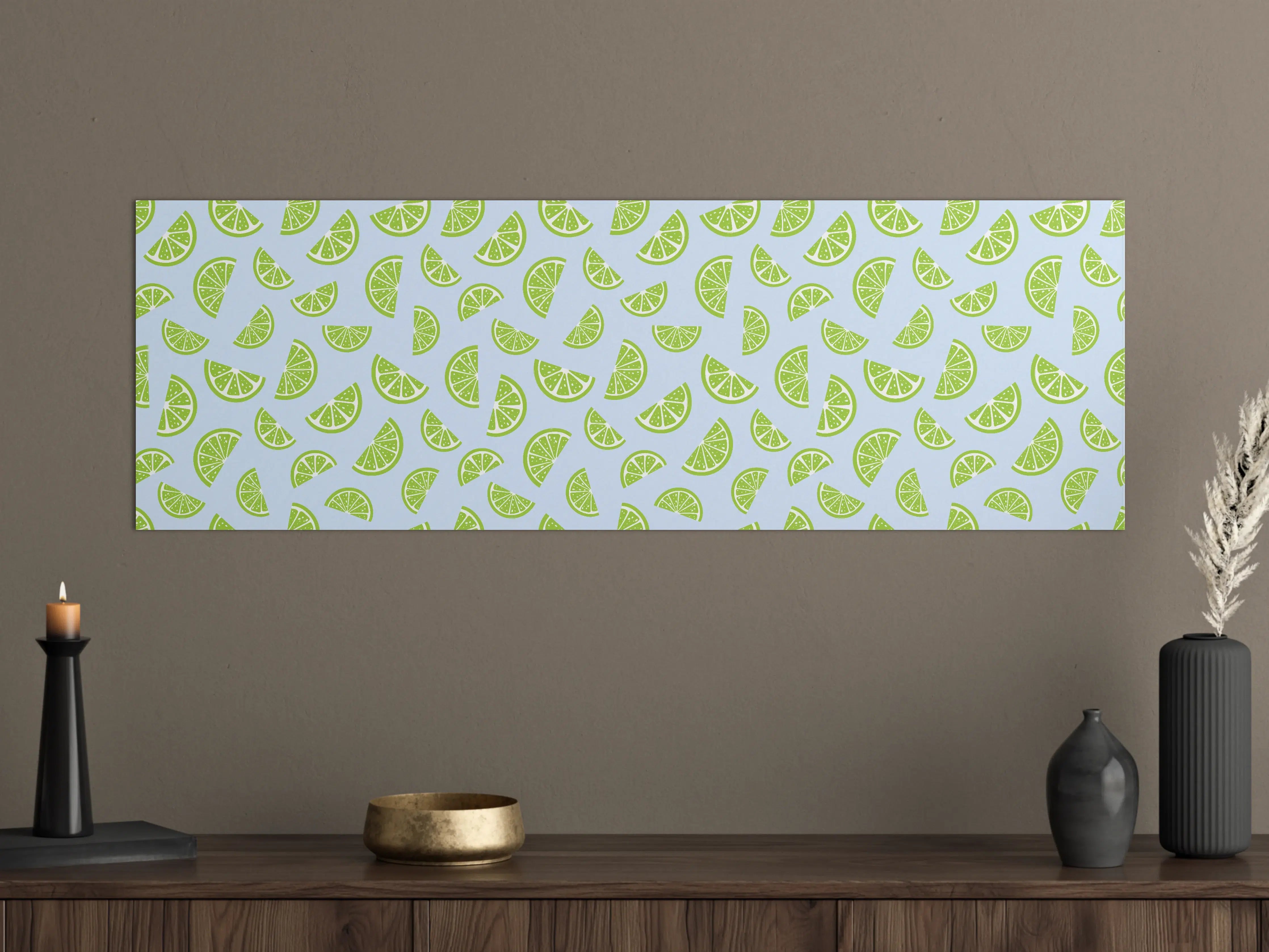 Große Wandbilder - Limettenmuster Mintgrün
