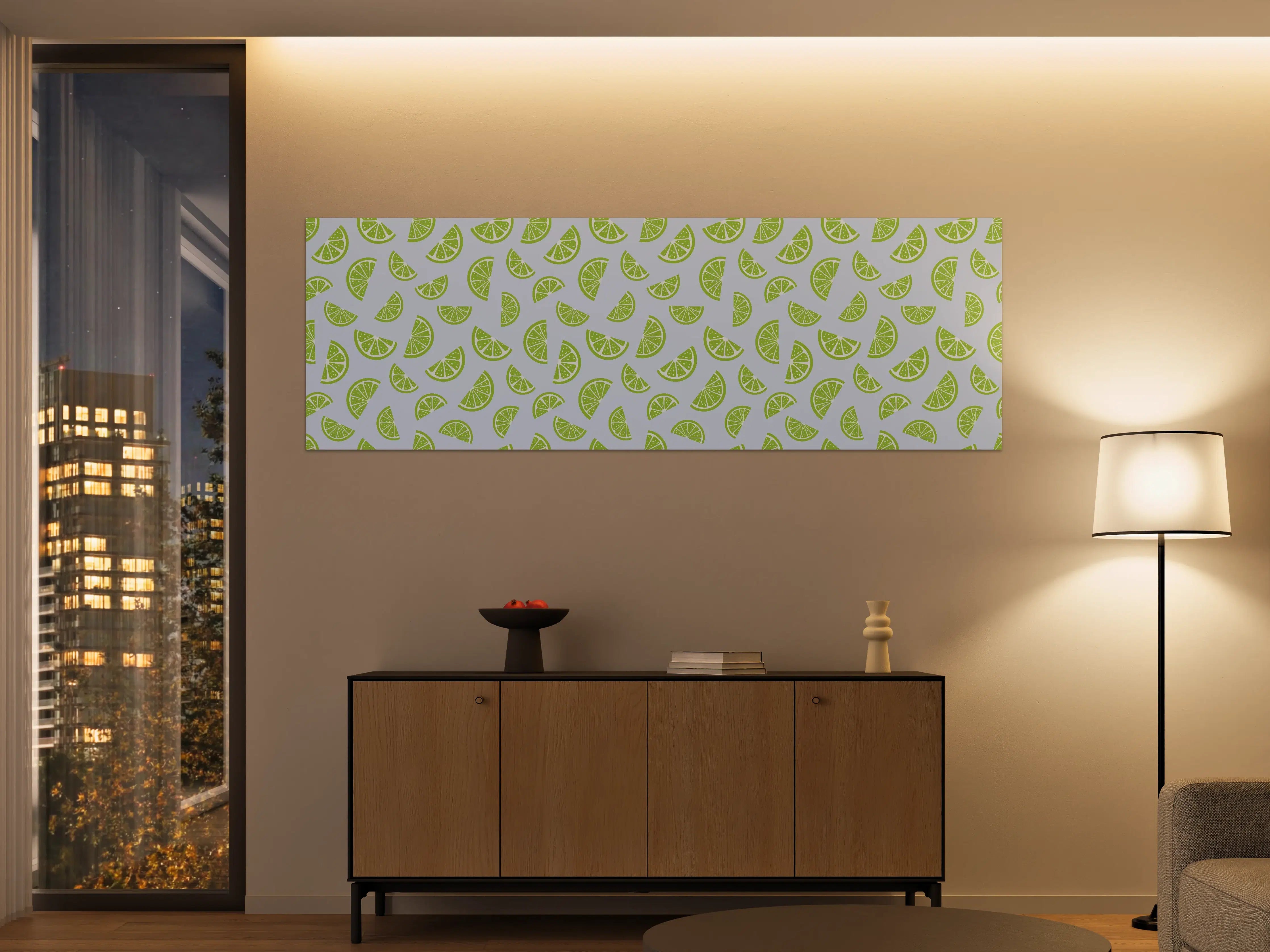 Große Wandbilder - Limettenmuster Mintgrün